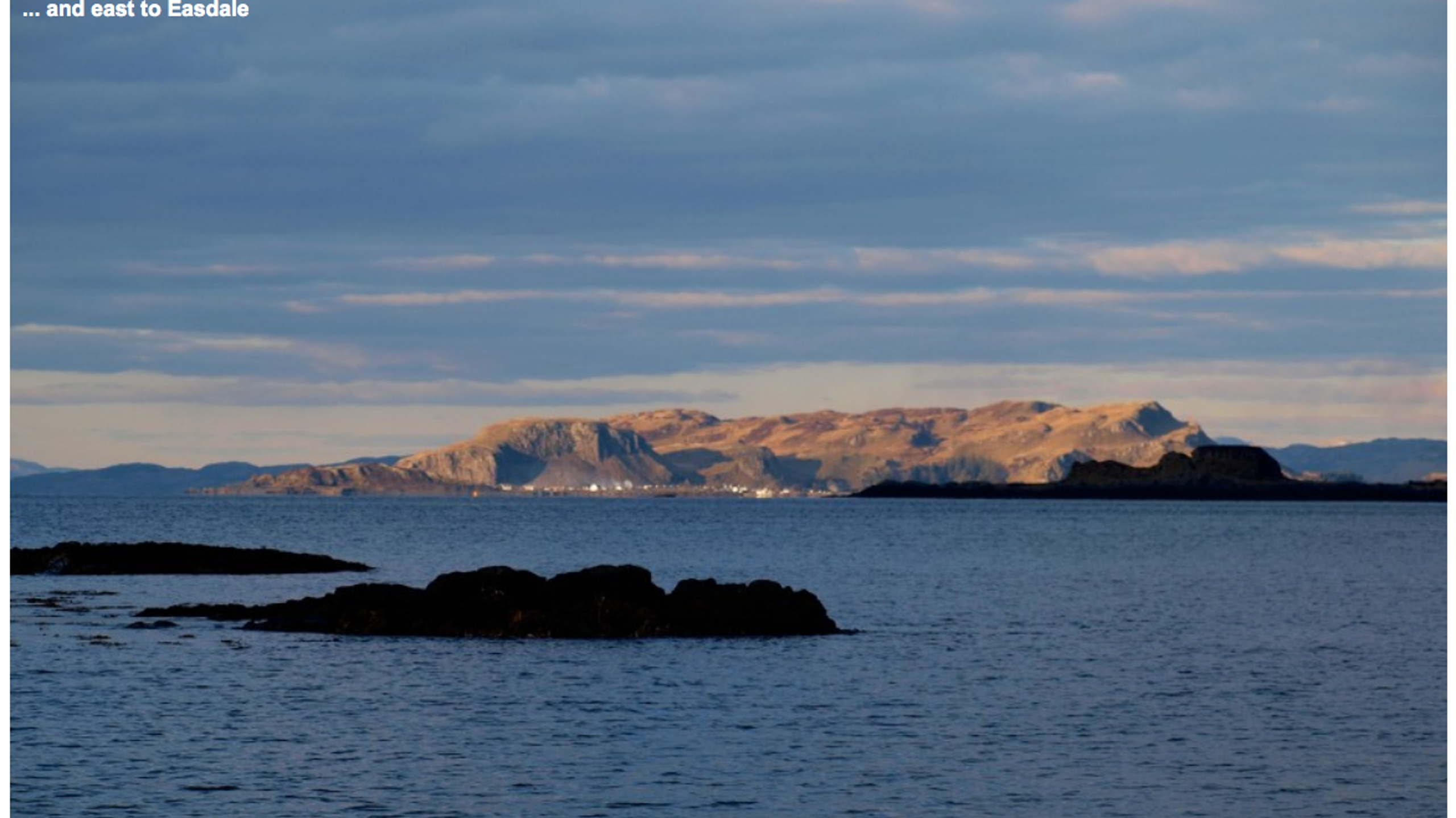 Looking across to Easdale from the anchorage