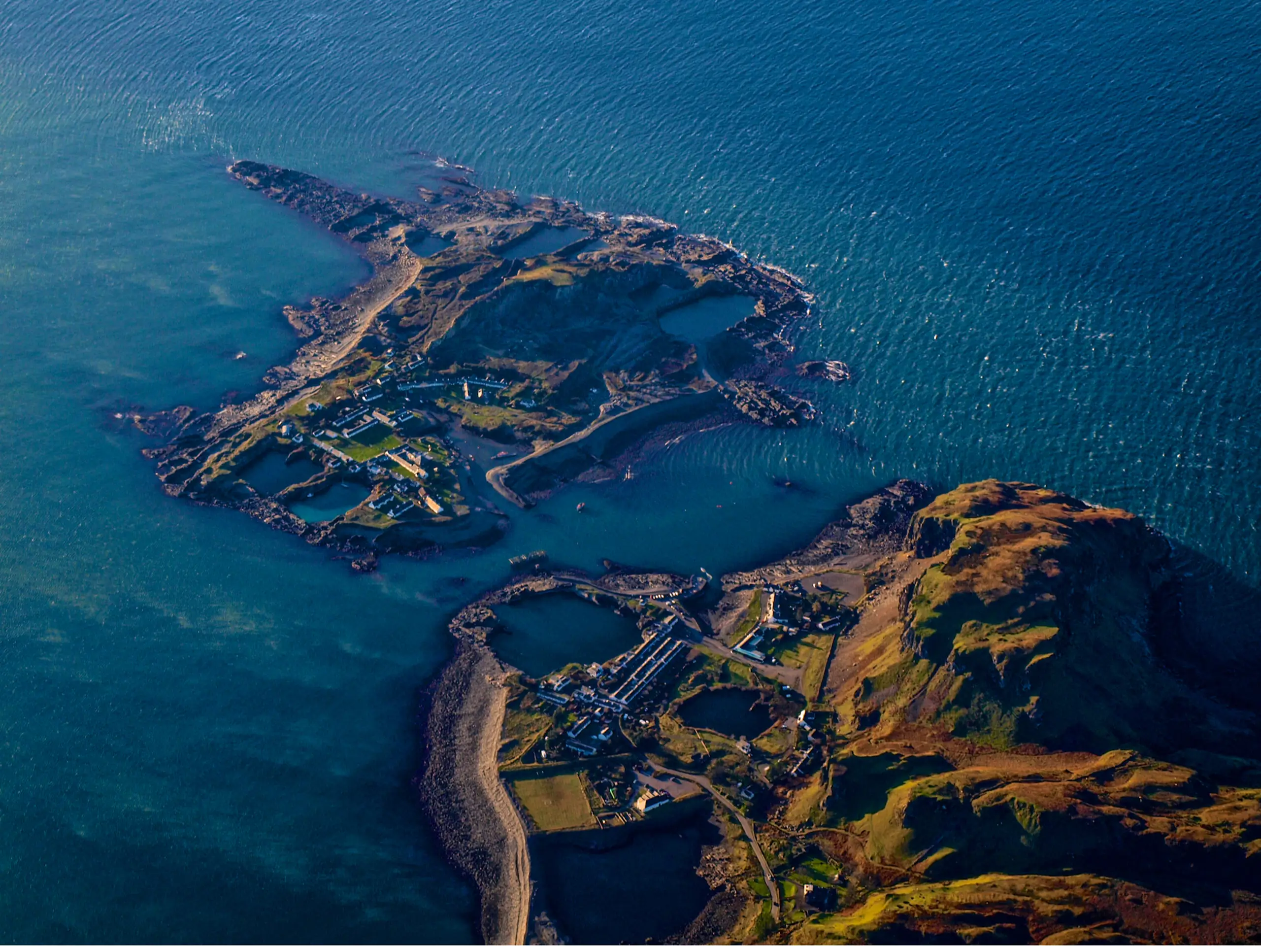 Easdale Island from the air