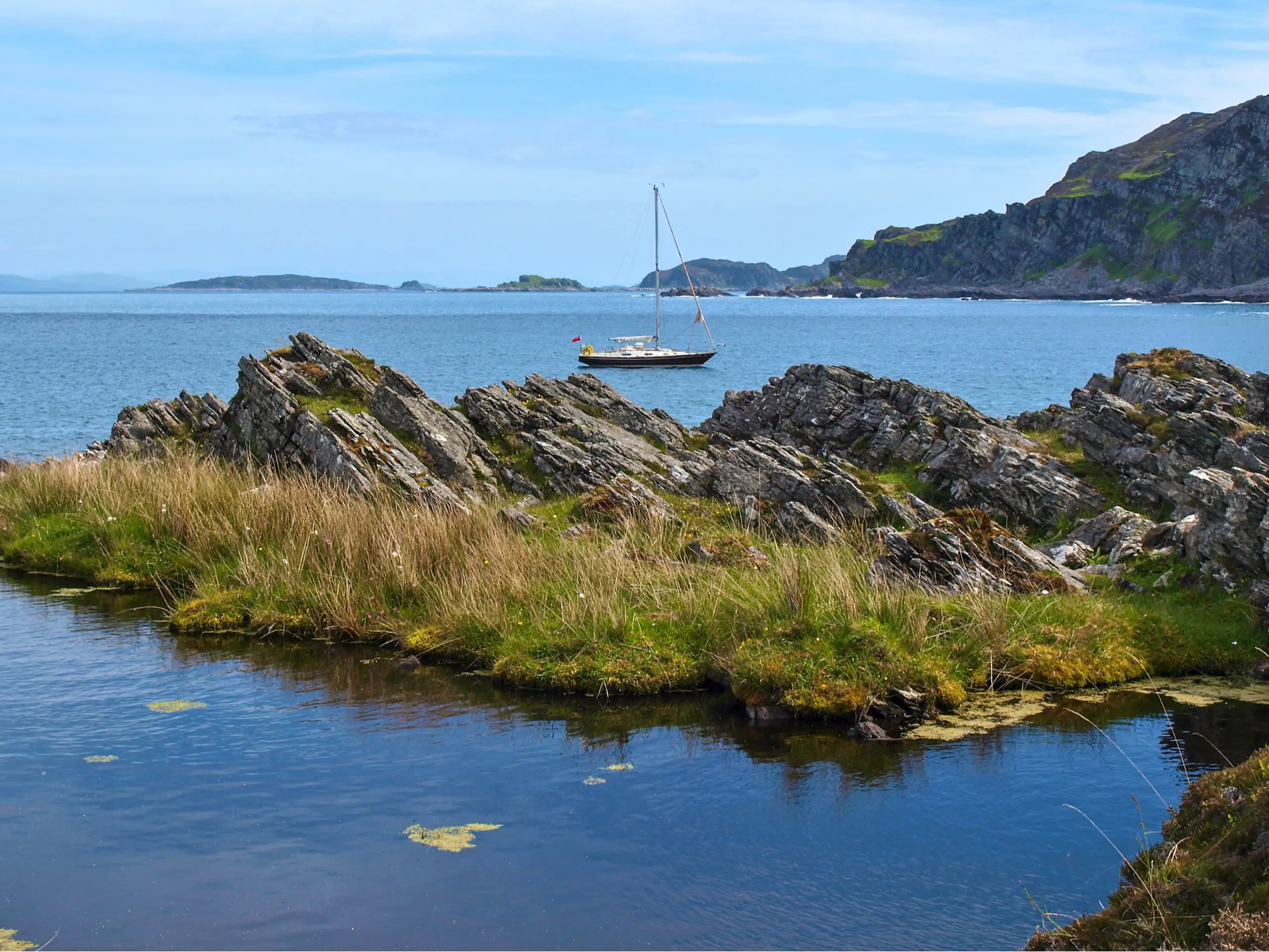 Calypso at anchor