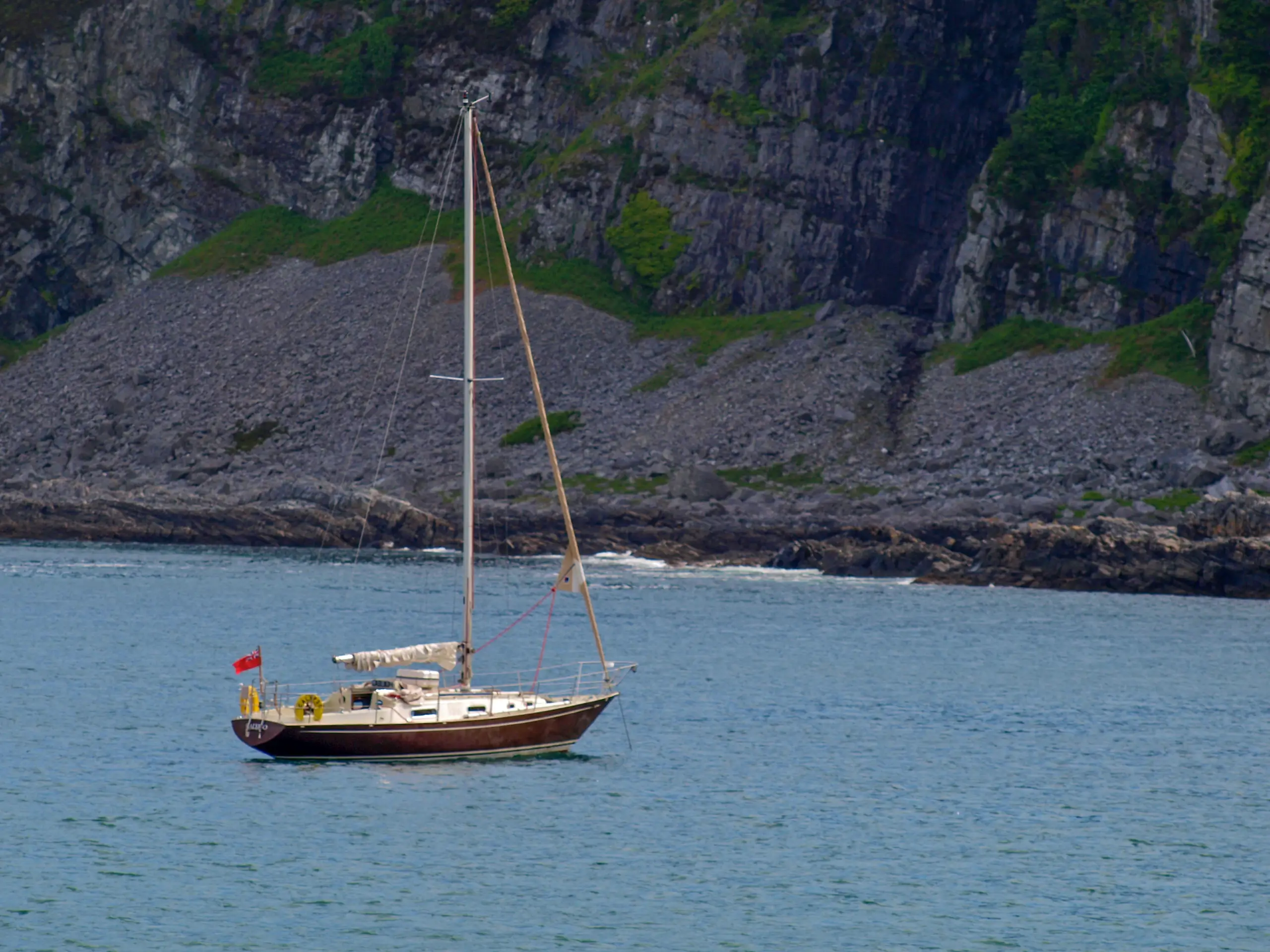 Calypso at anchor