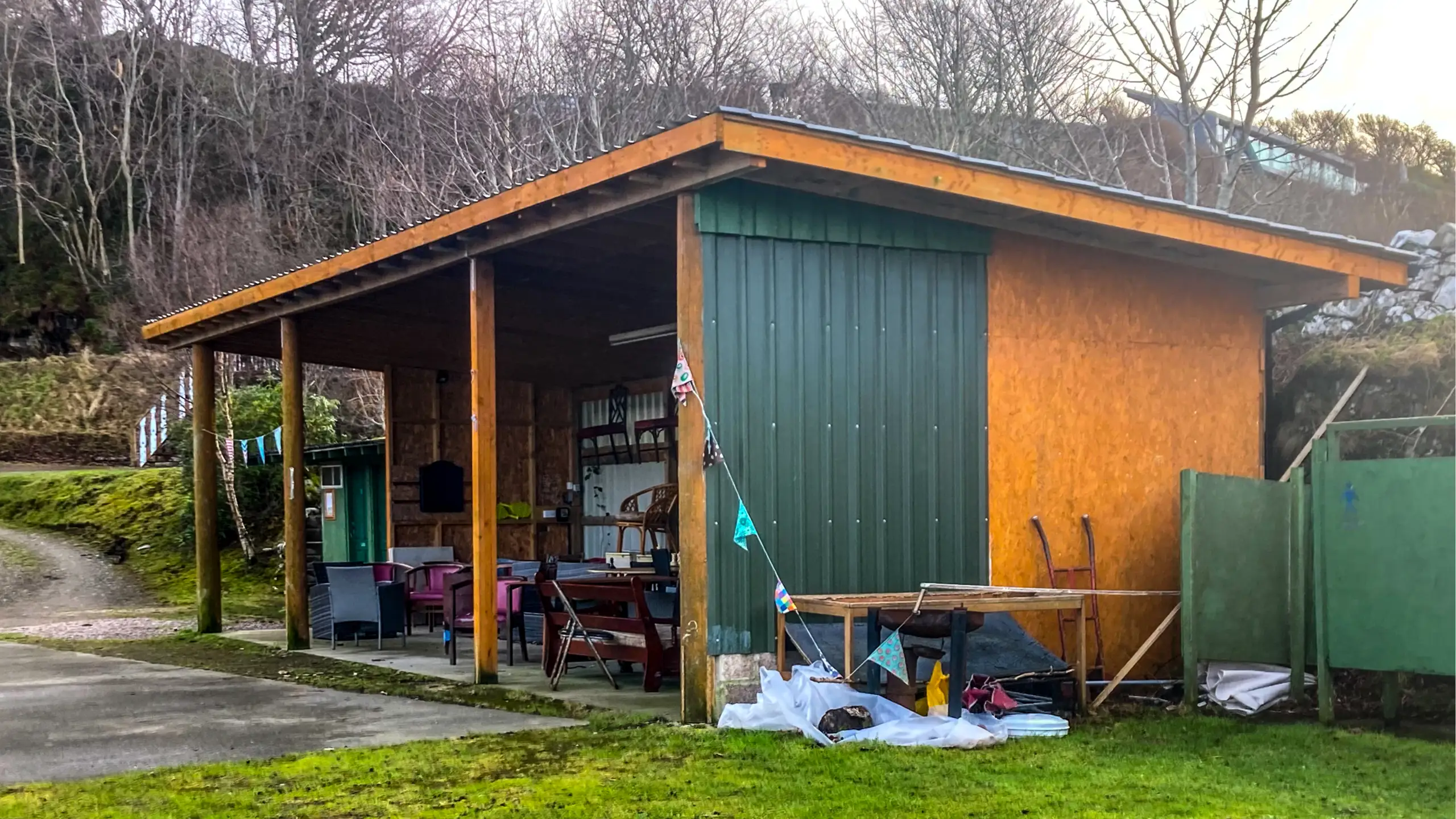 A slightly ramshackle party venue