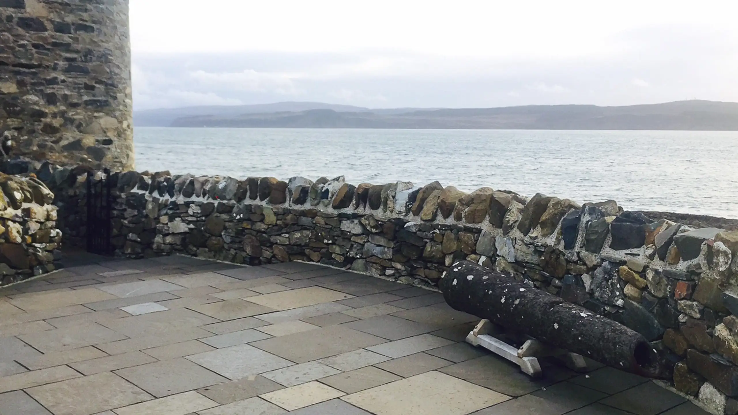 The ancient canon back in the castle