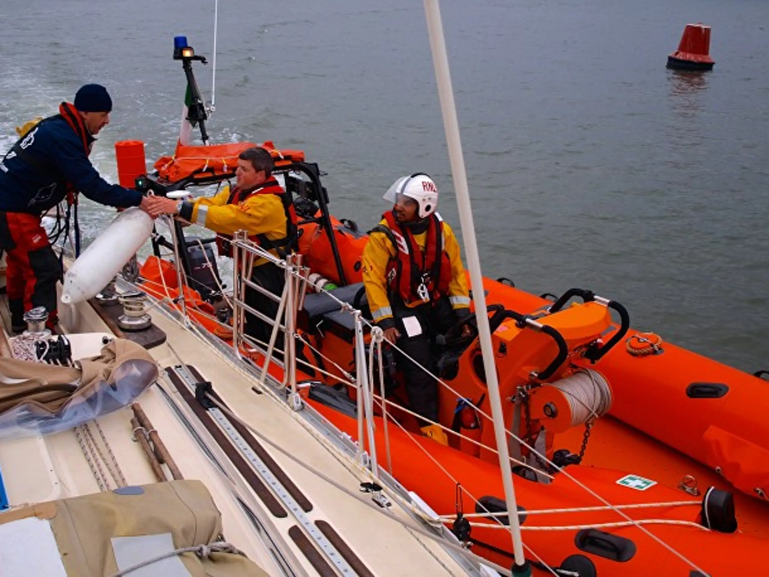 Thanks for the tow ... the Kinsale lifeboat whose crew in response to my embarrassment reassured me: "Don't you worry, no one knows you round here"!