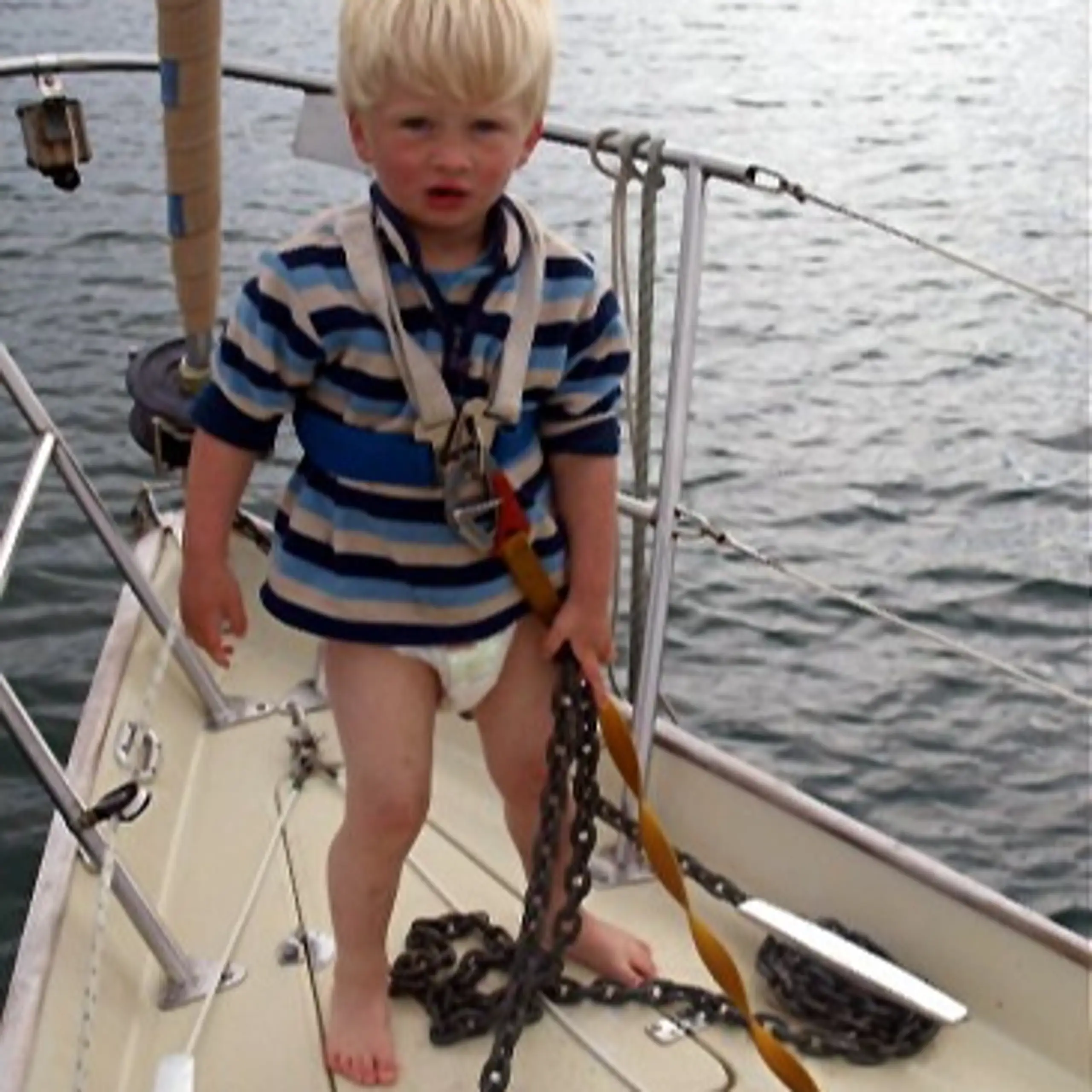 Probably best not to have bare feet when near the anchor chain