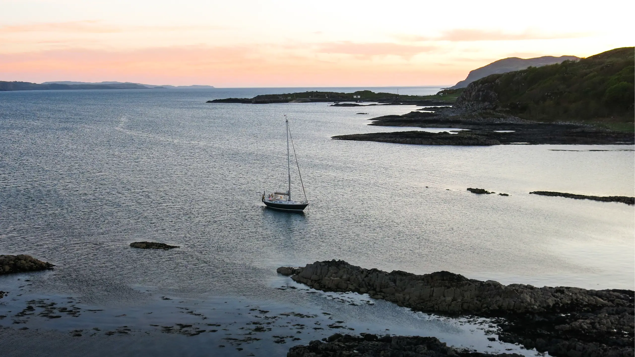 At anchor below the castle