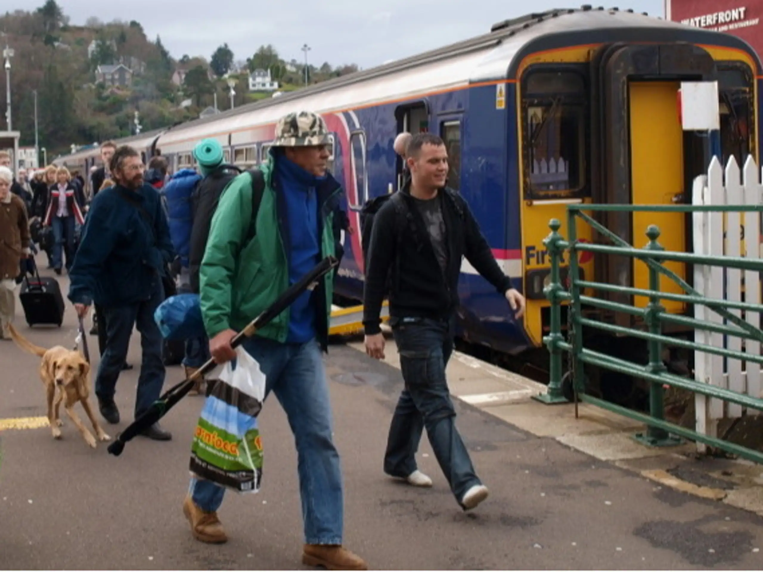Arriving off the train in Oban