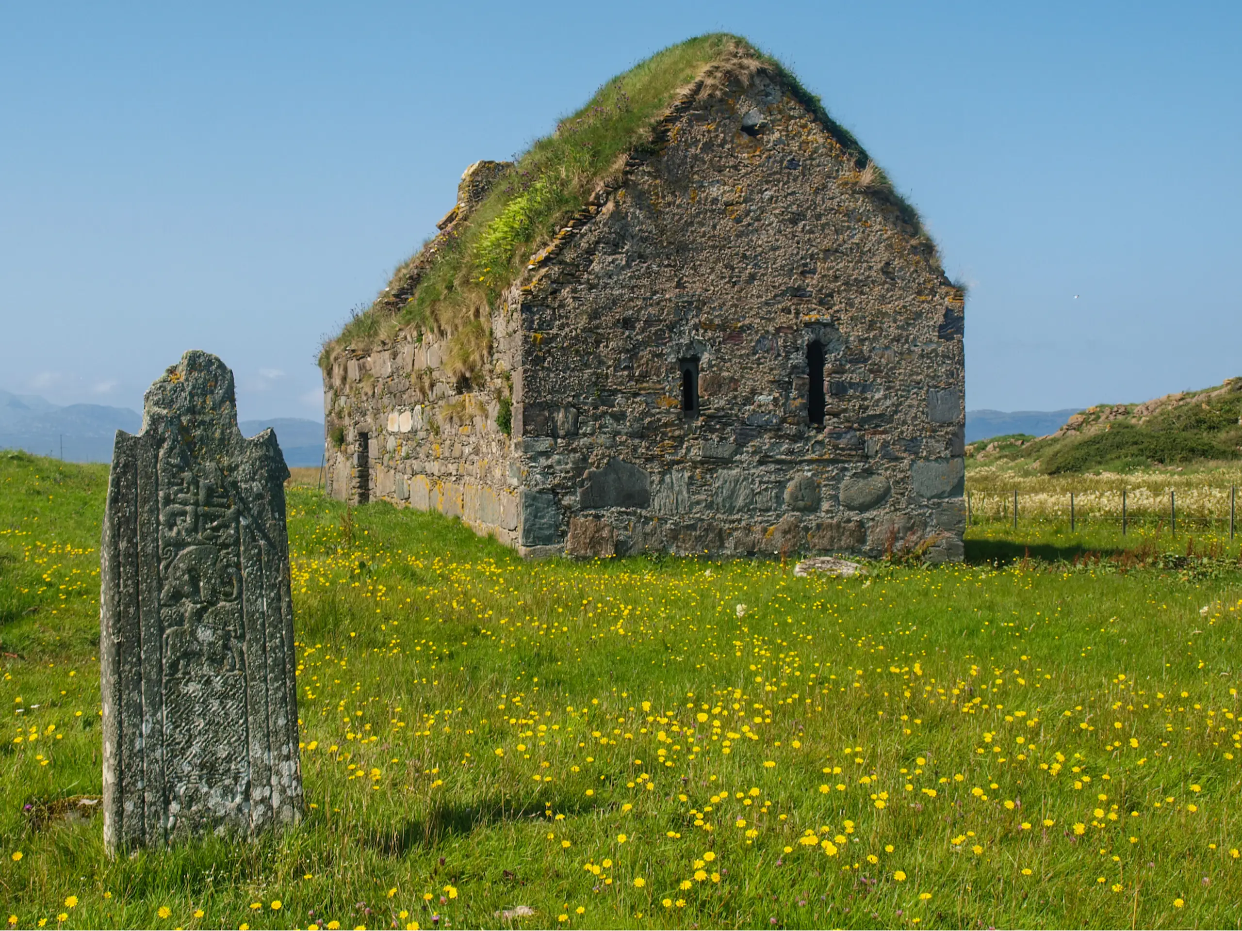 The chapel surrounded by wild flowers