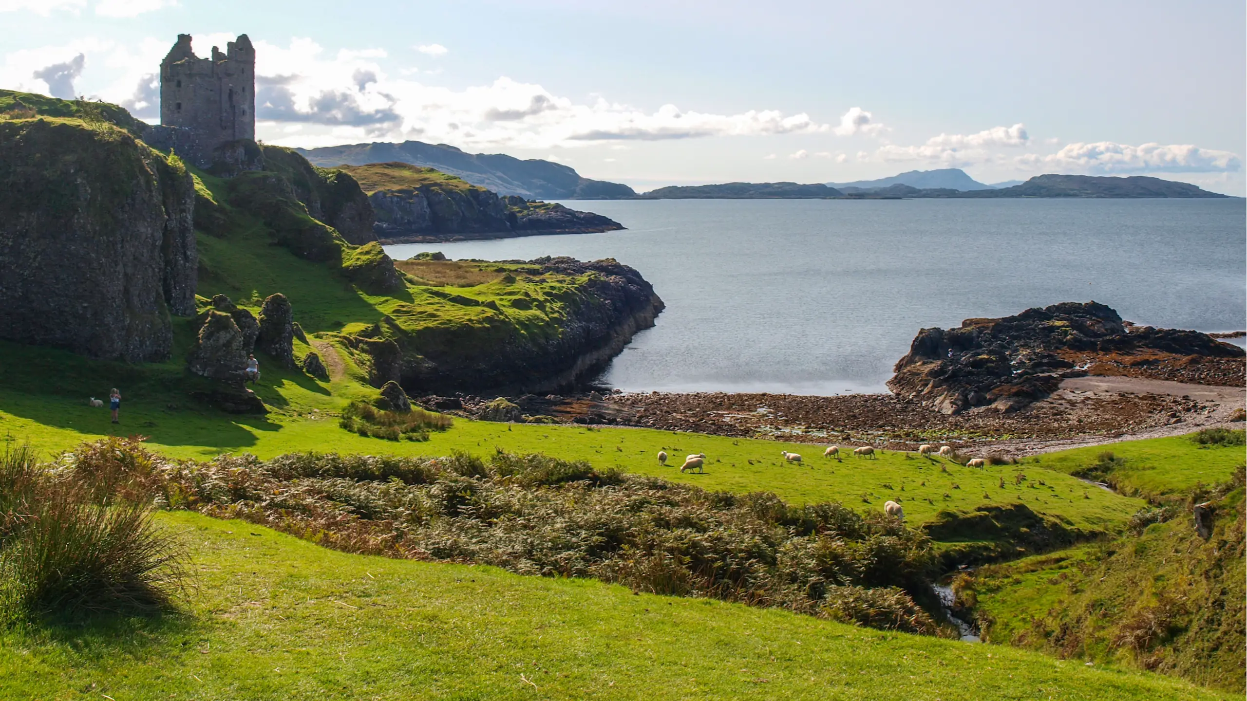 Approaching the castle from the Kerrera Tea Garden