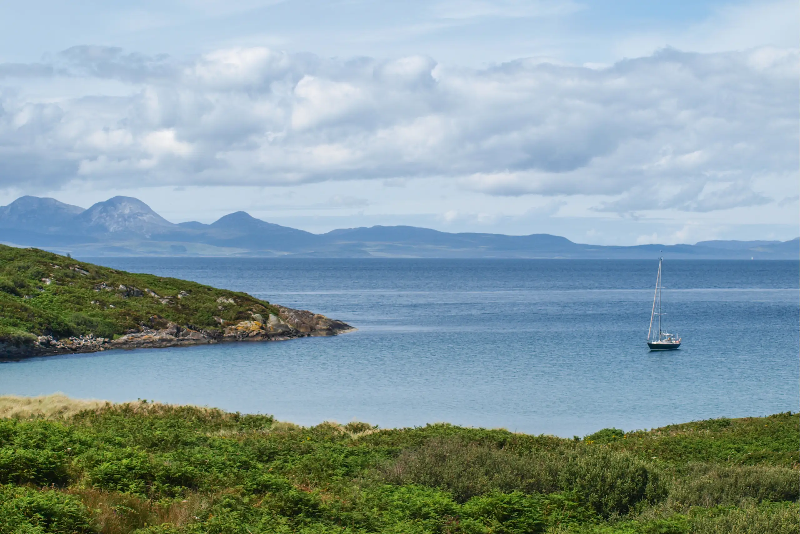 Anchored off the north beach