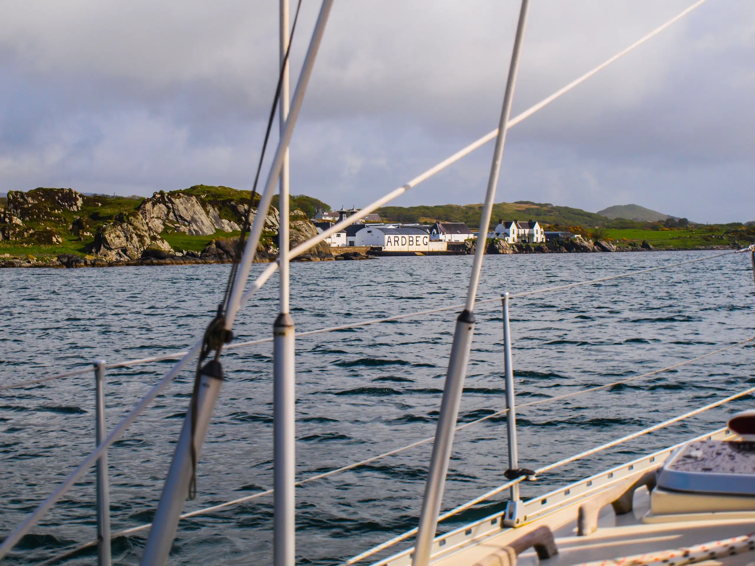 Approaching the anchorage
