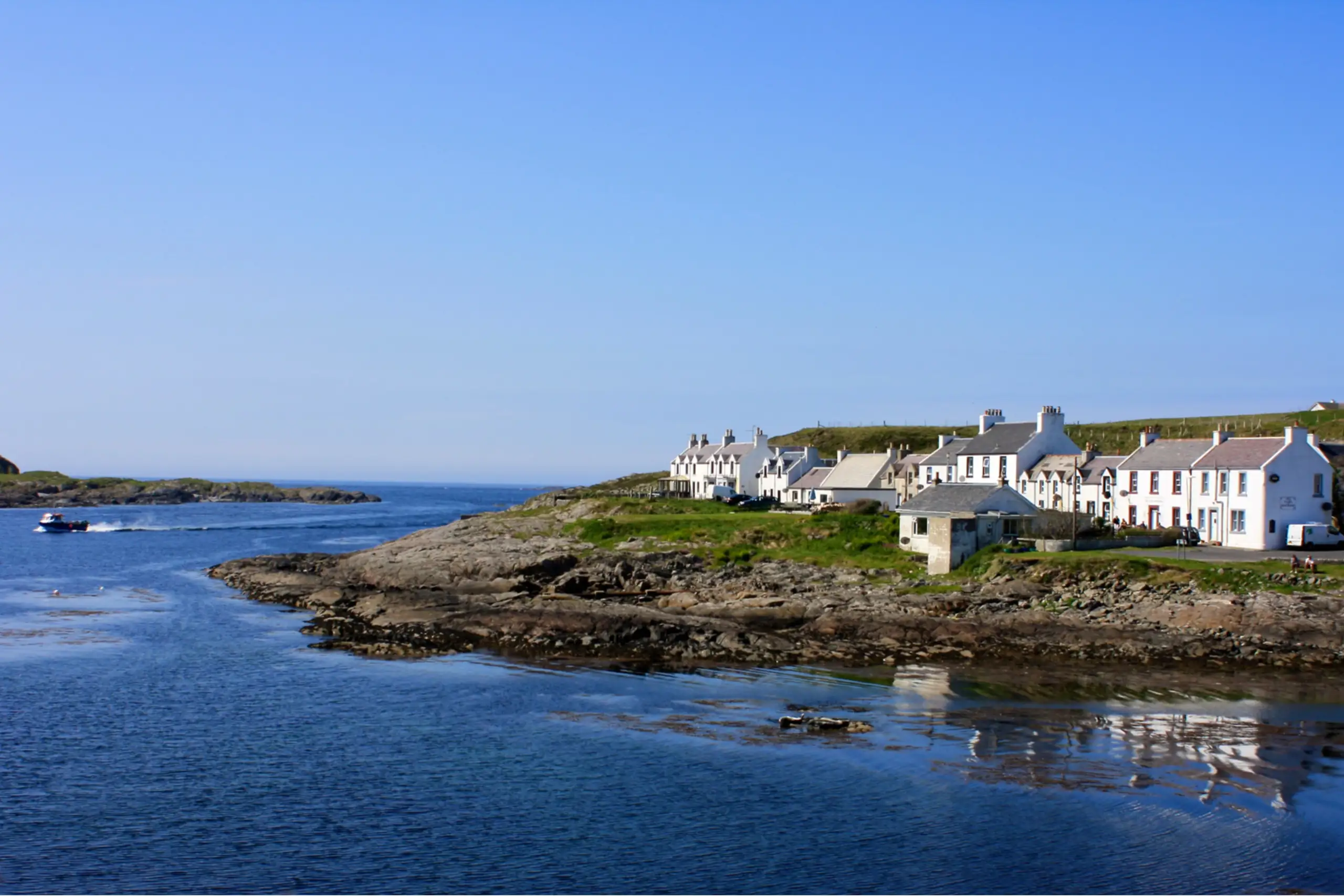 Looking northwest across the harbour entrance