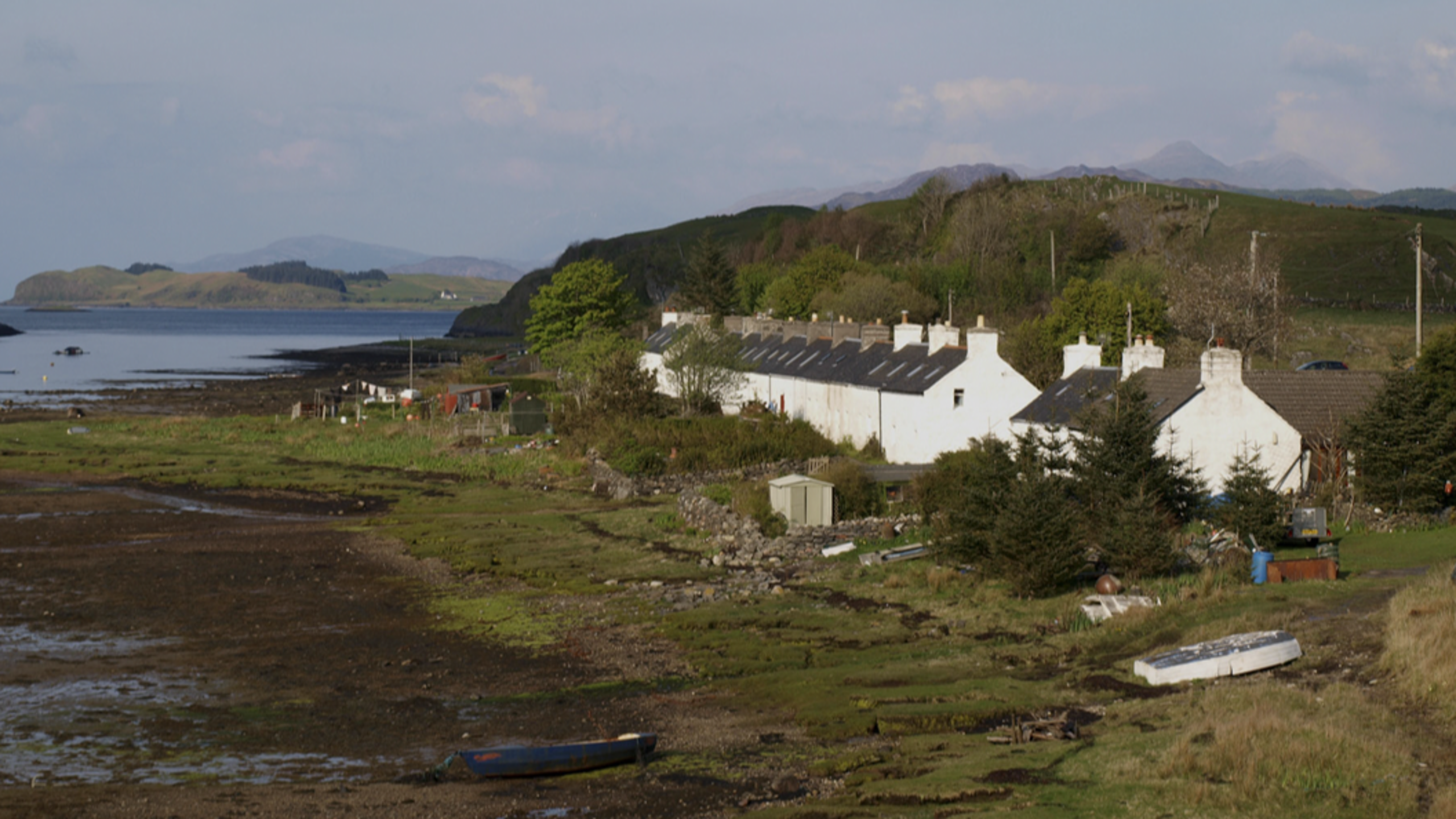 The row of what were once lime workers' cottages