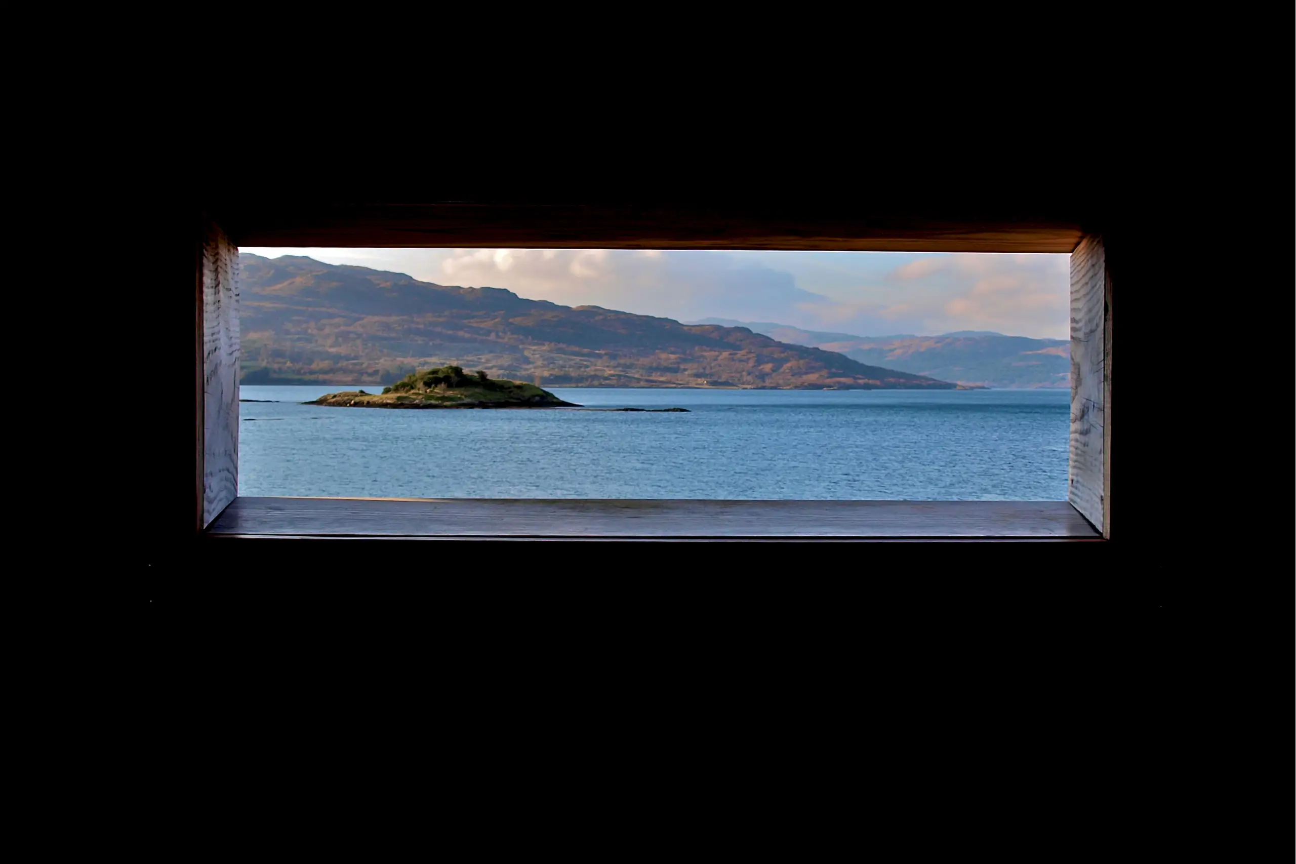 View down the loch from the hide