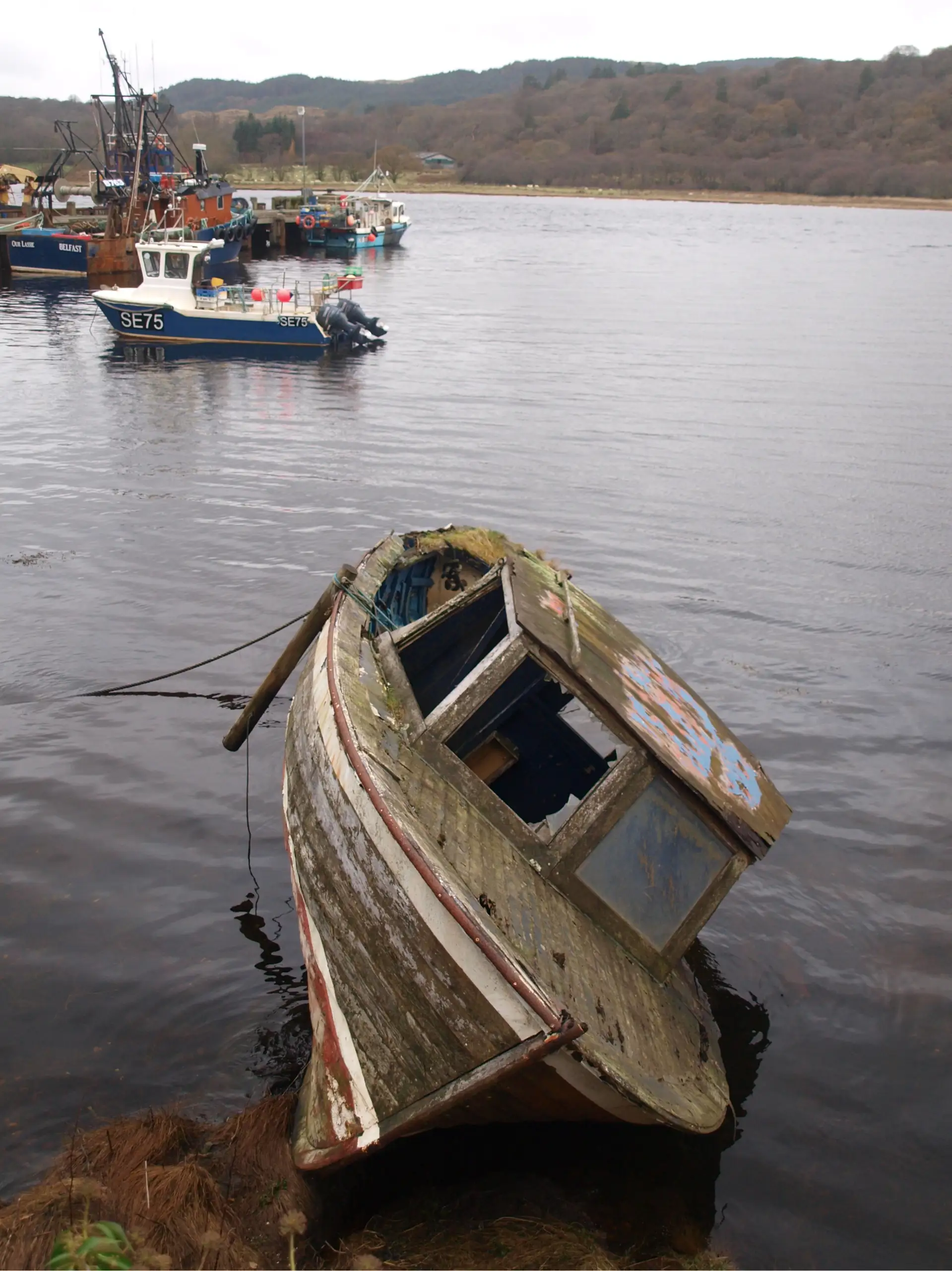 A rather unpromising pier at the head of West Loch Tarbert