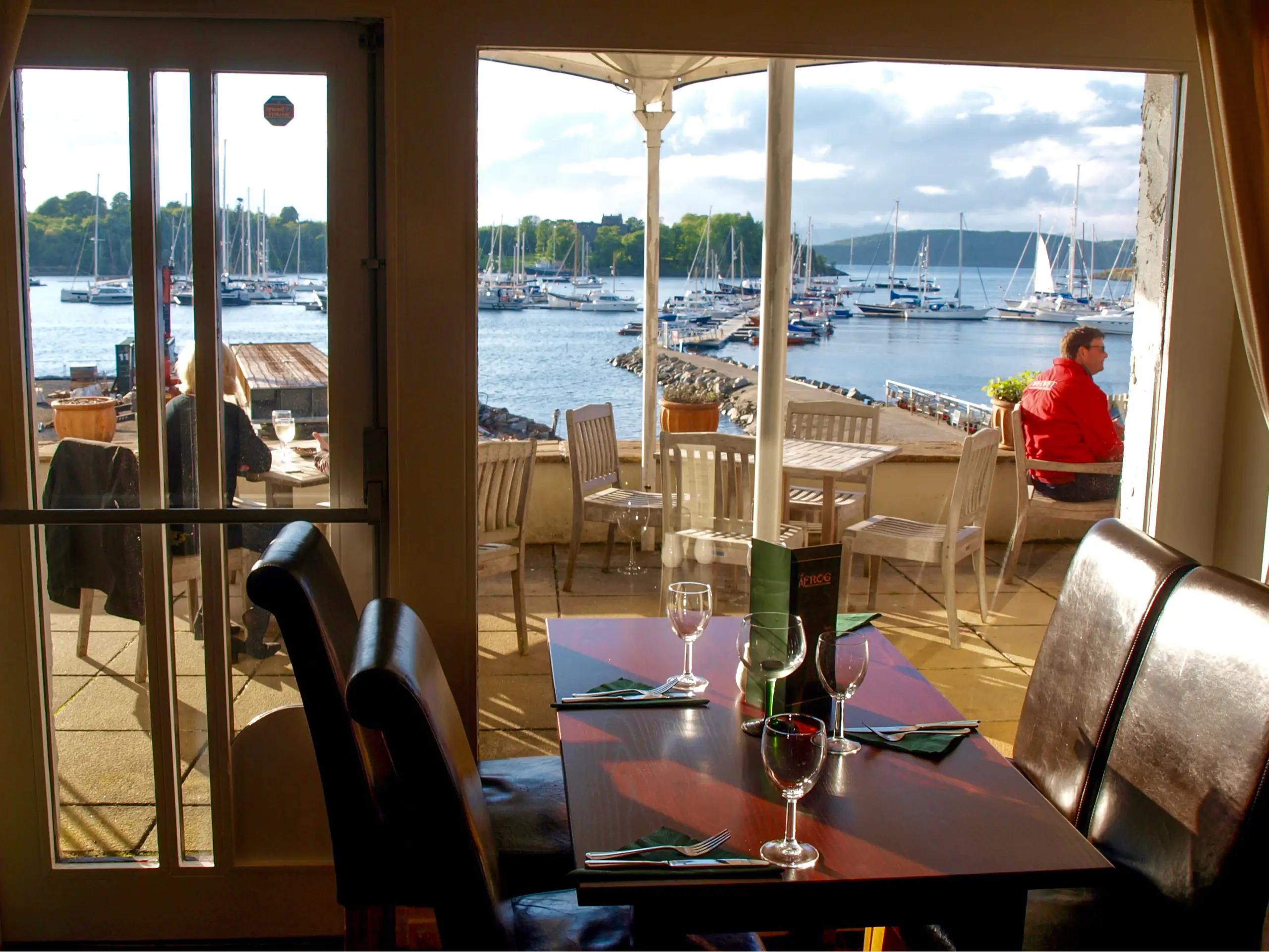 The marina from the restaurant