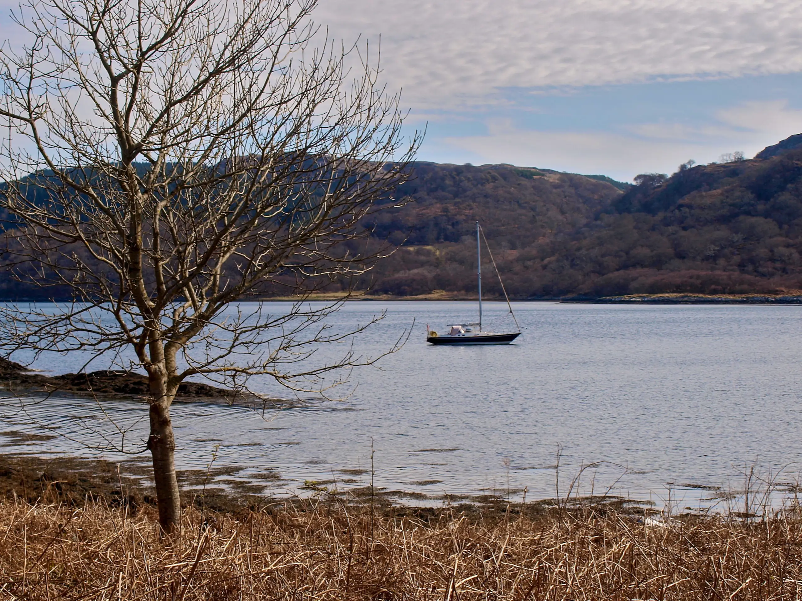 A wintery day at anchor