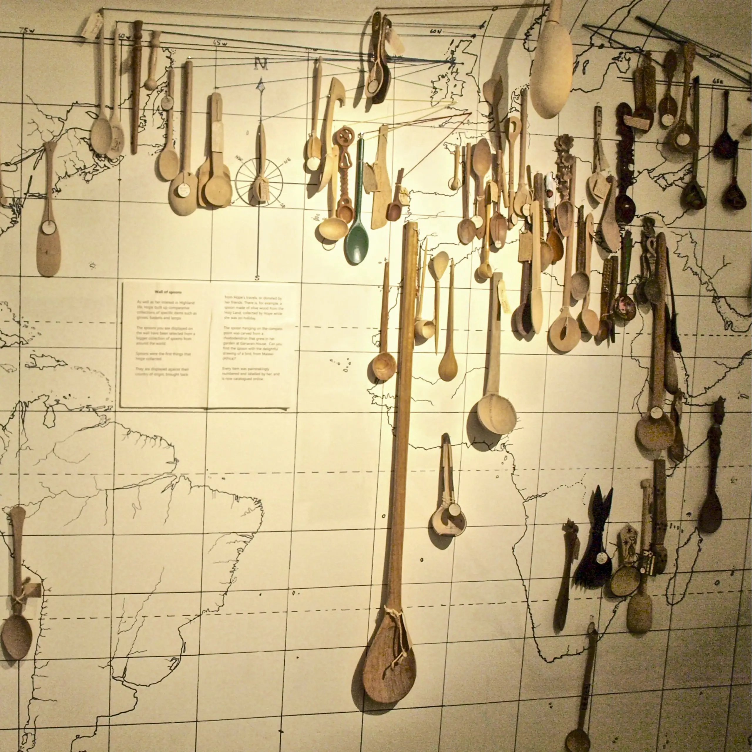The wonderful spoon collection in the Dunollie museum