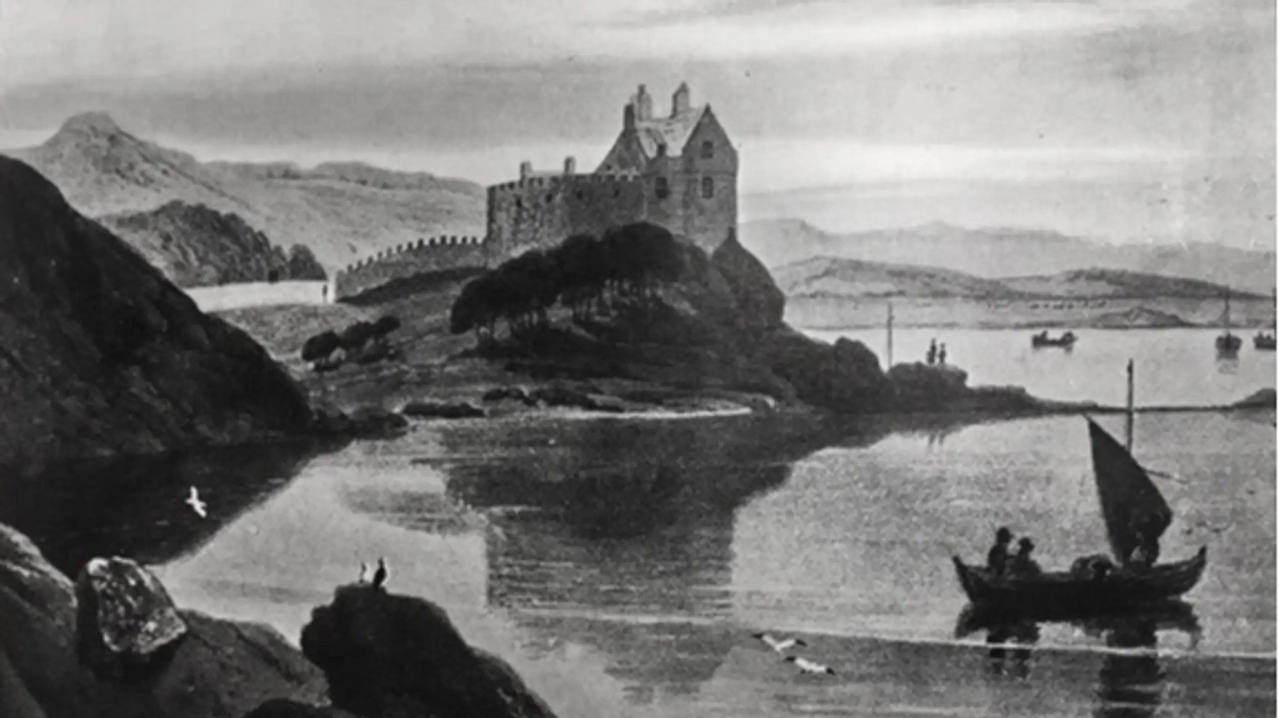 1817 print of Duntrune Castle