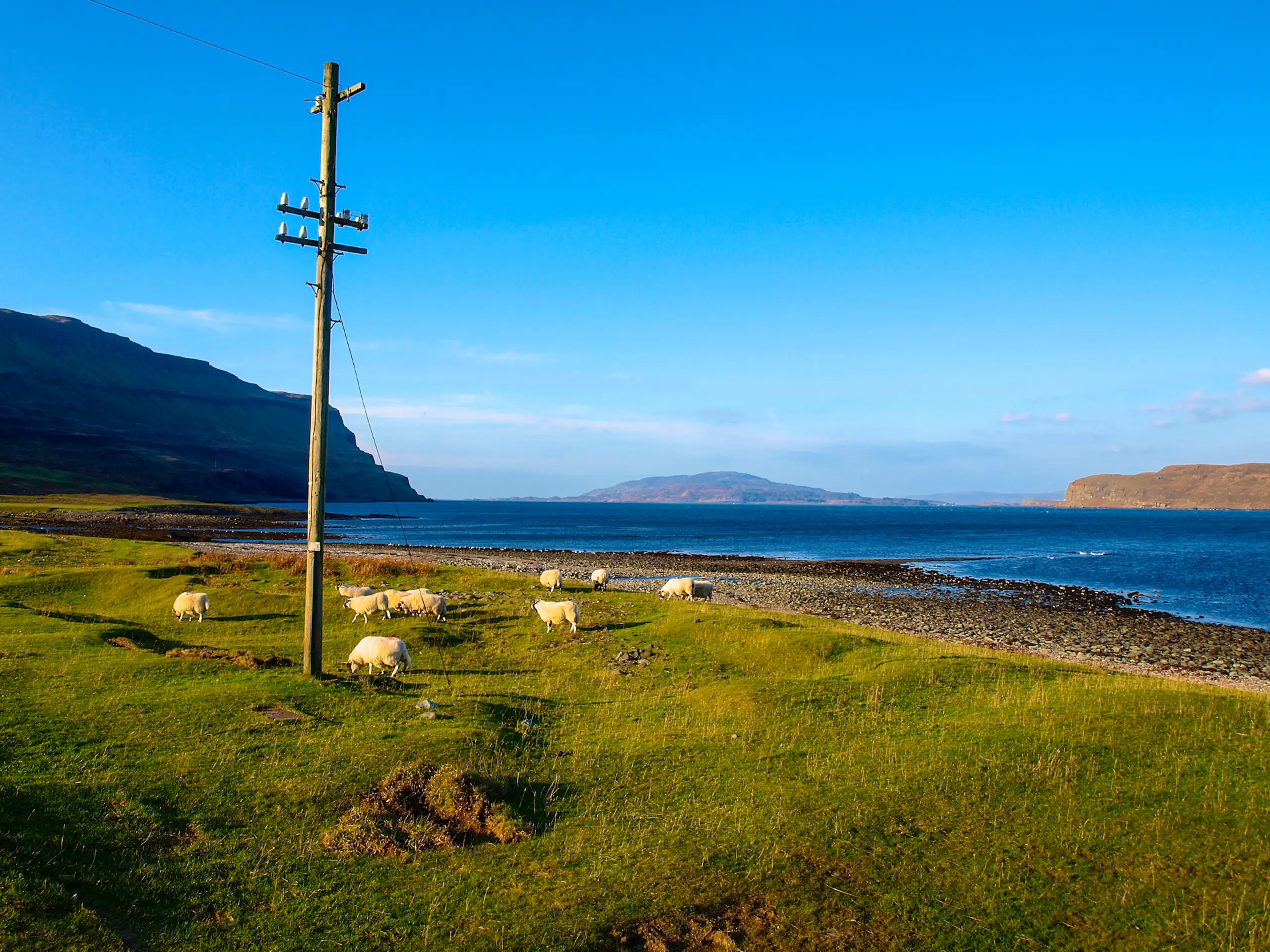 Looking out towards the entrance to the loch