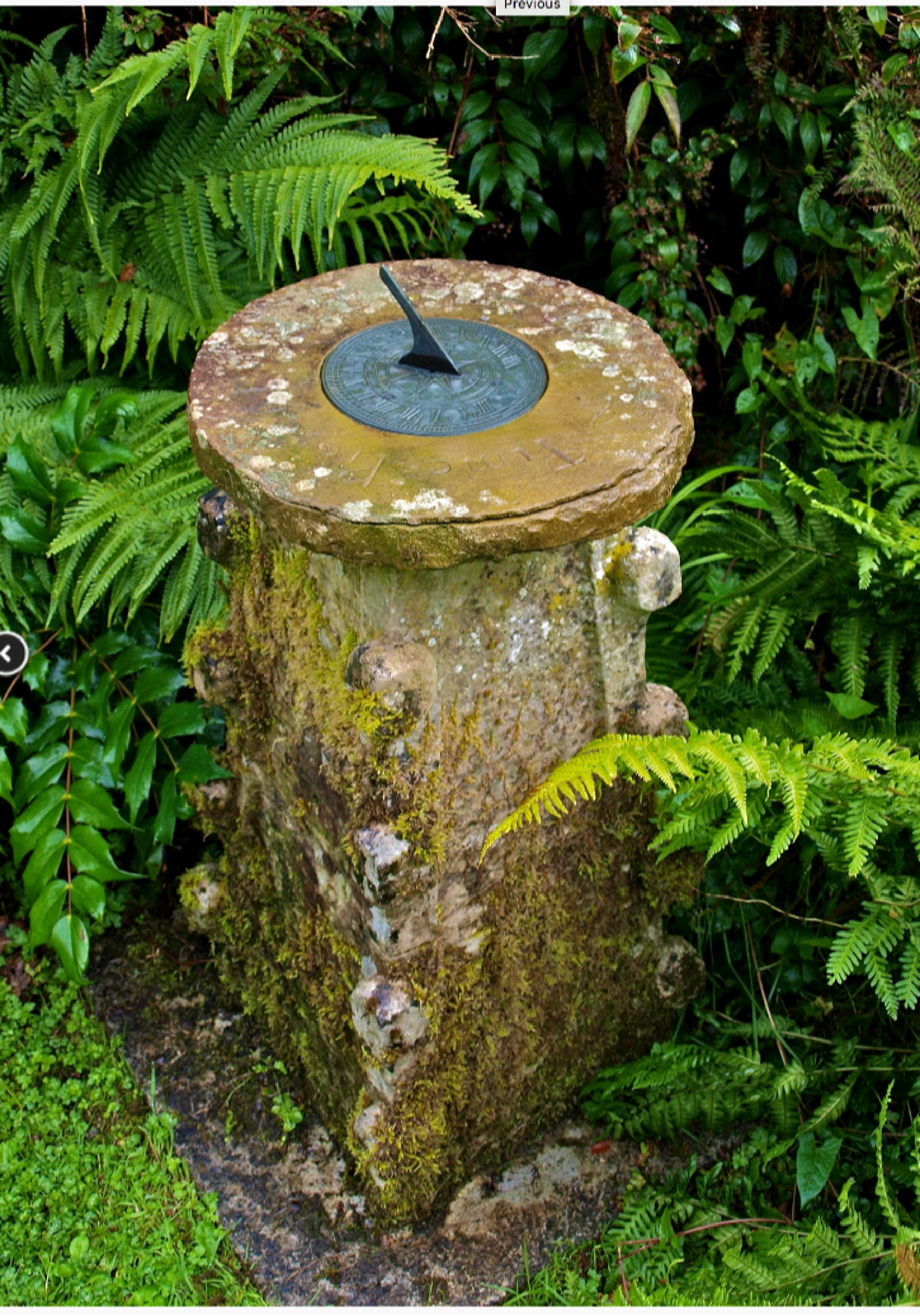 A rustic sundial