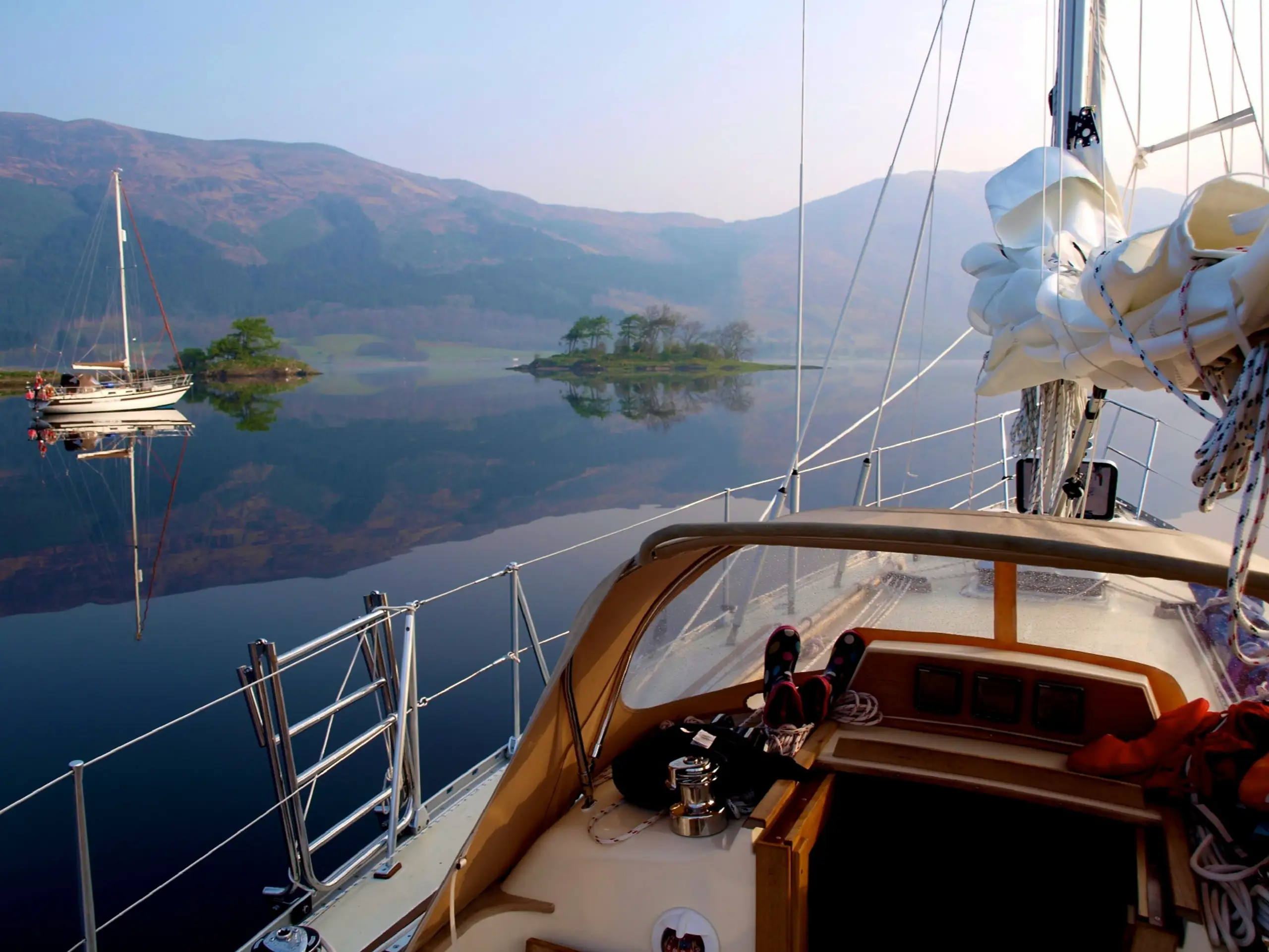 A very calm morning at anchor