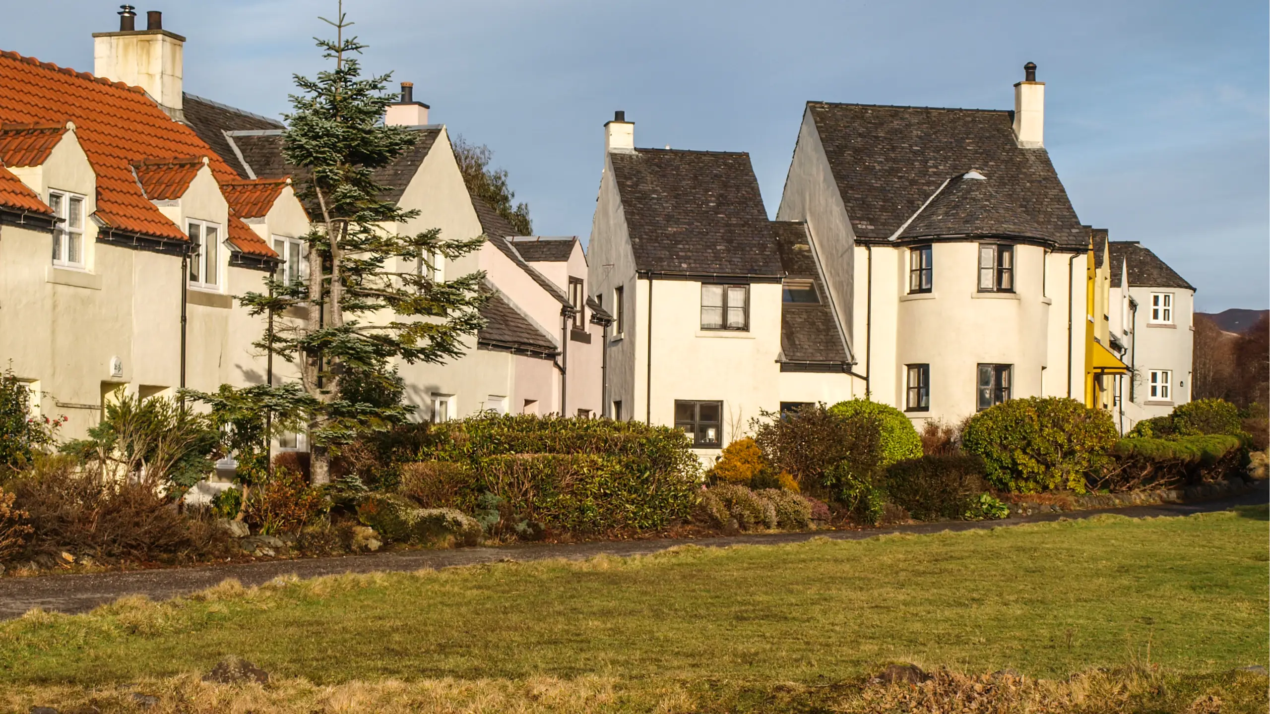 The typical houses in the village