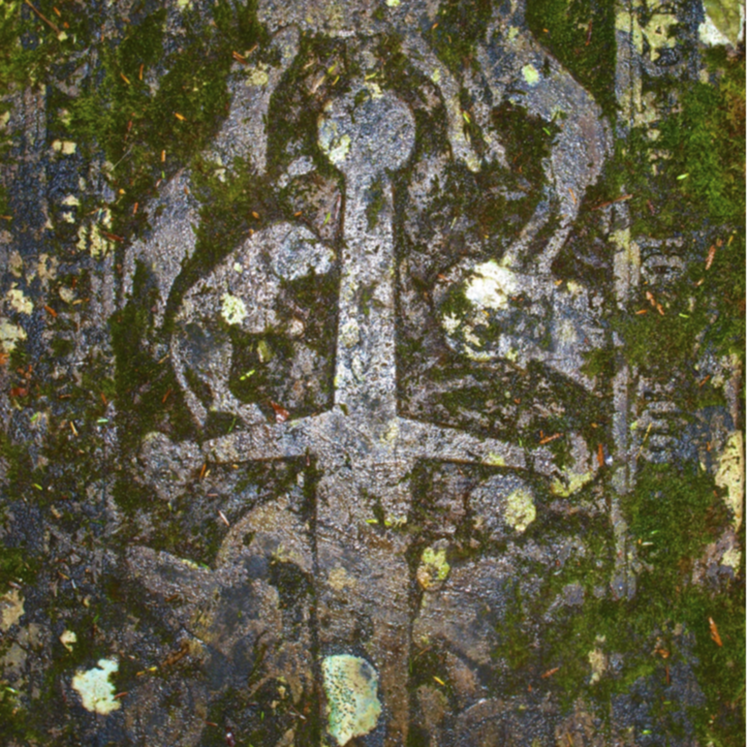 An almost completely hidden graveslab