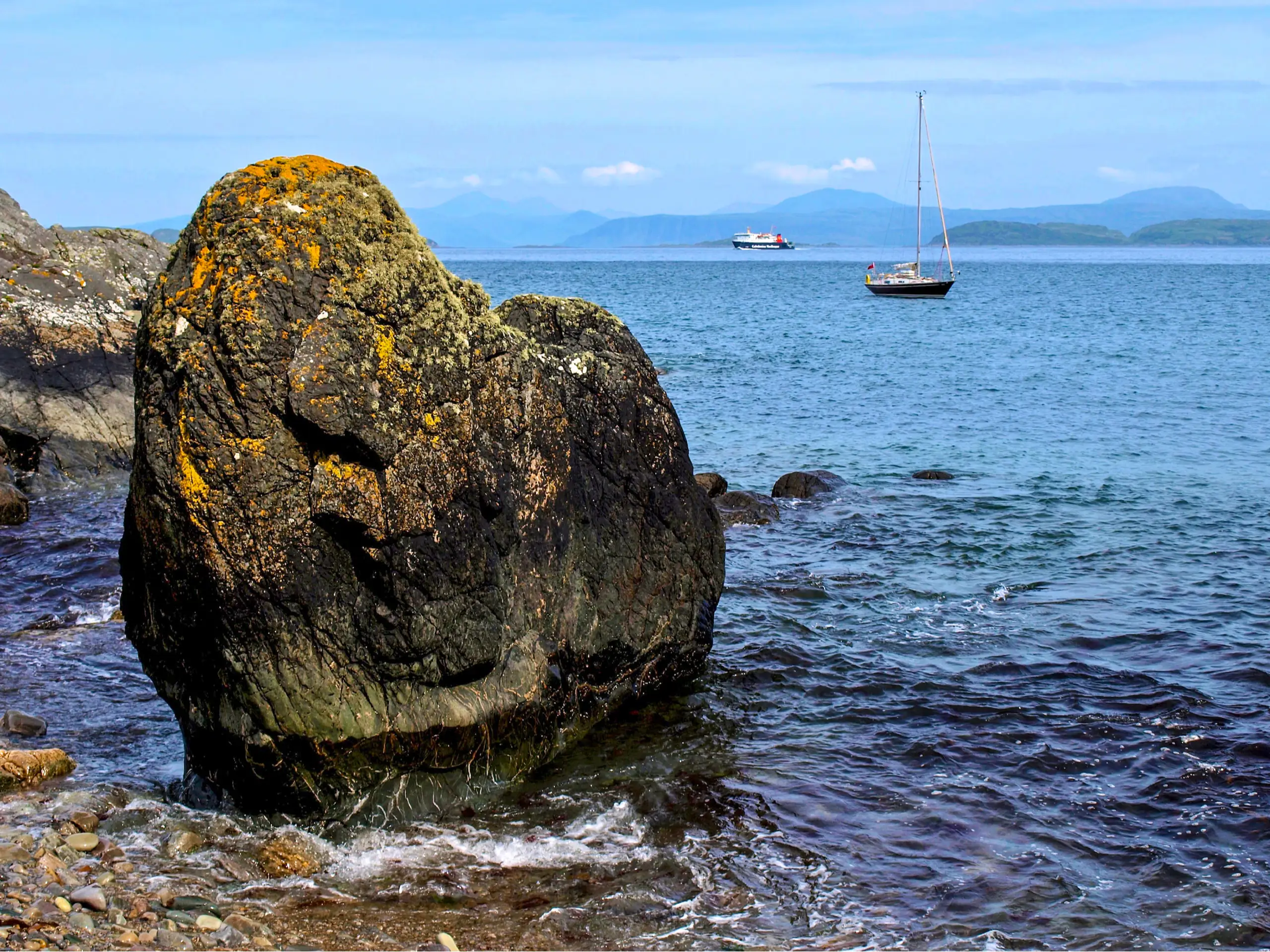 Calypso at anchor