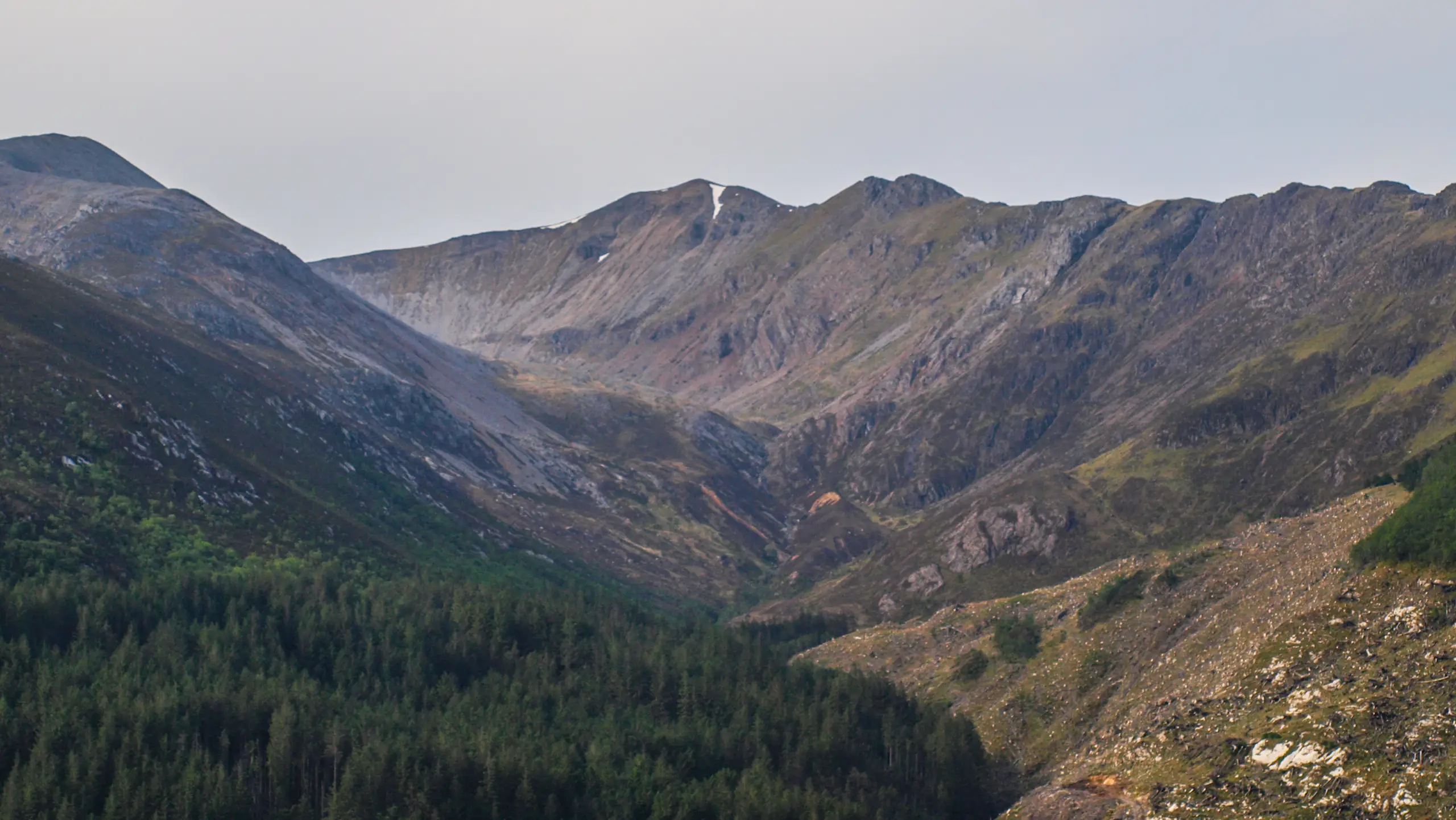 Looking up at the Ballachulish Horseshoe