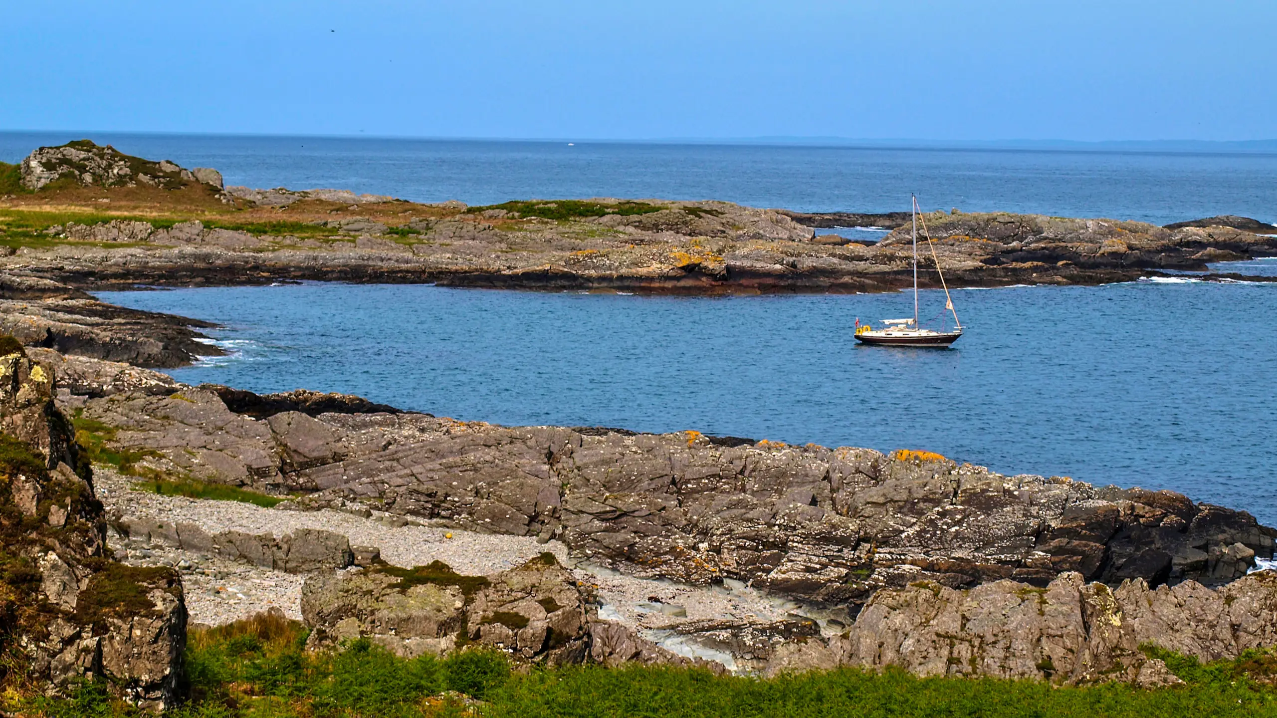 Calypso at anchor