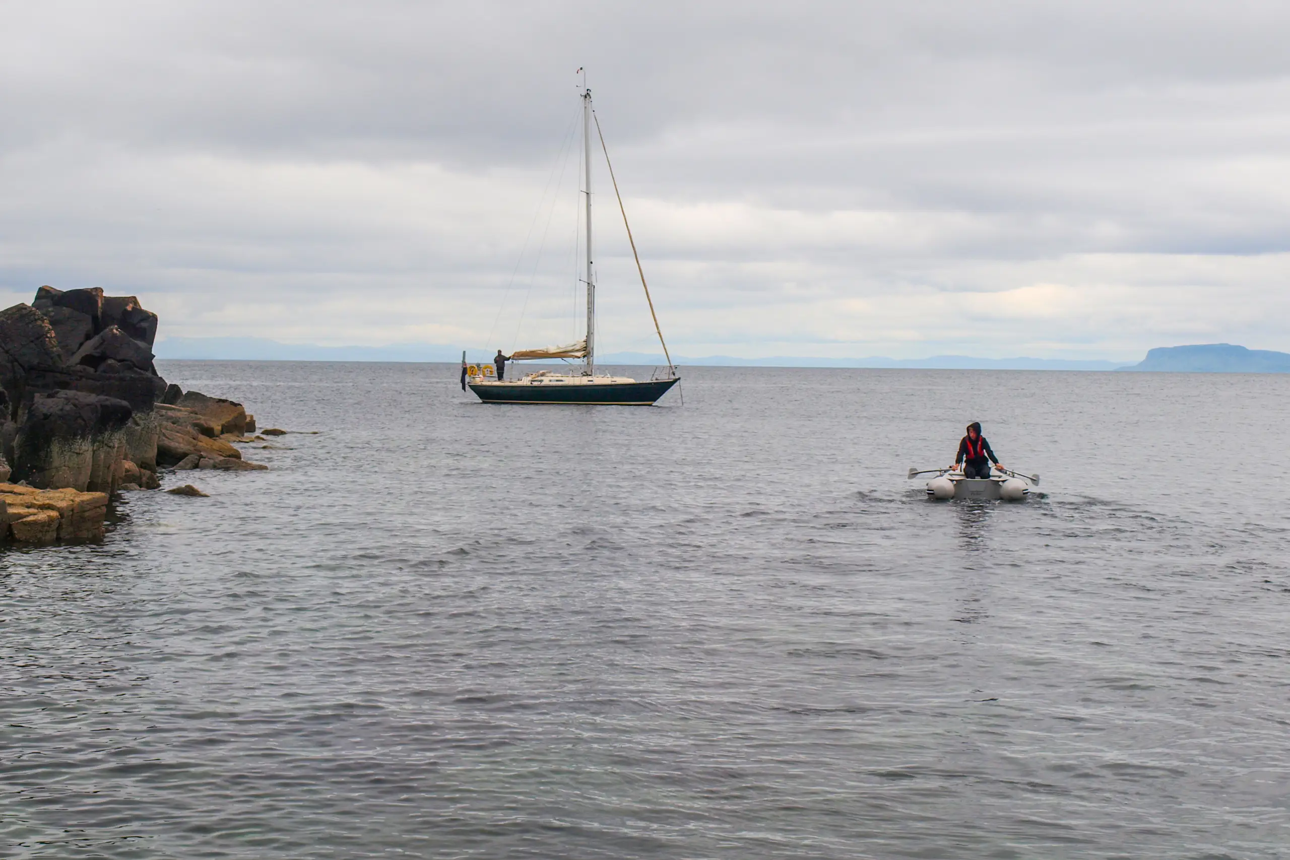 Anchored off