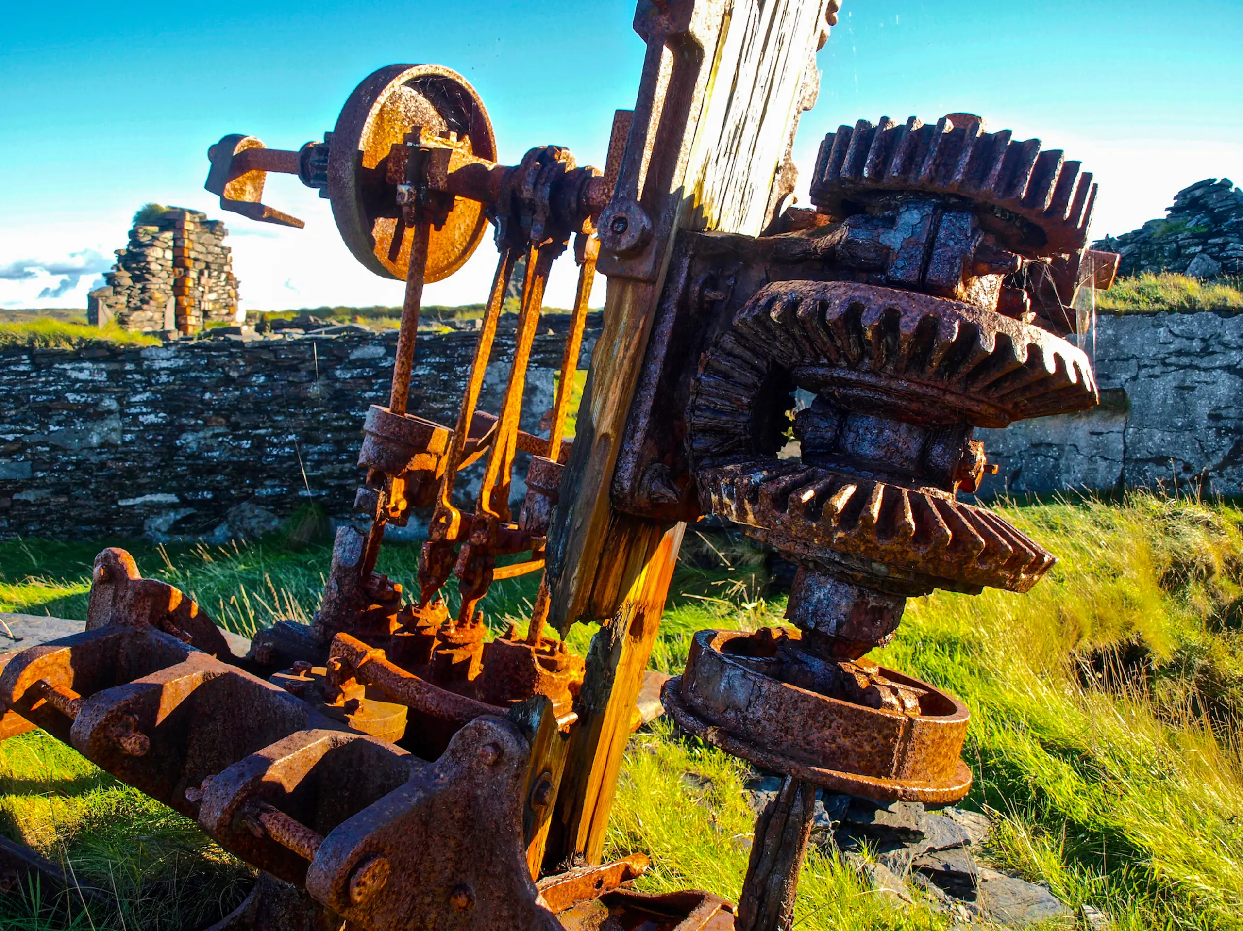 Old rusting and abandoned quarry machinery