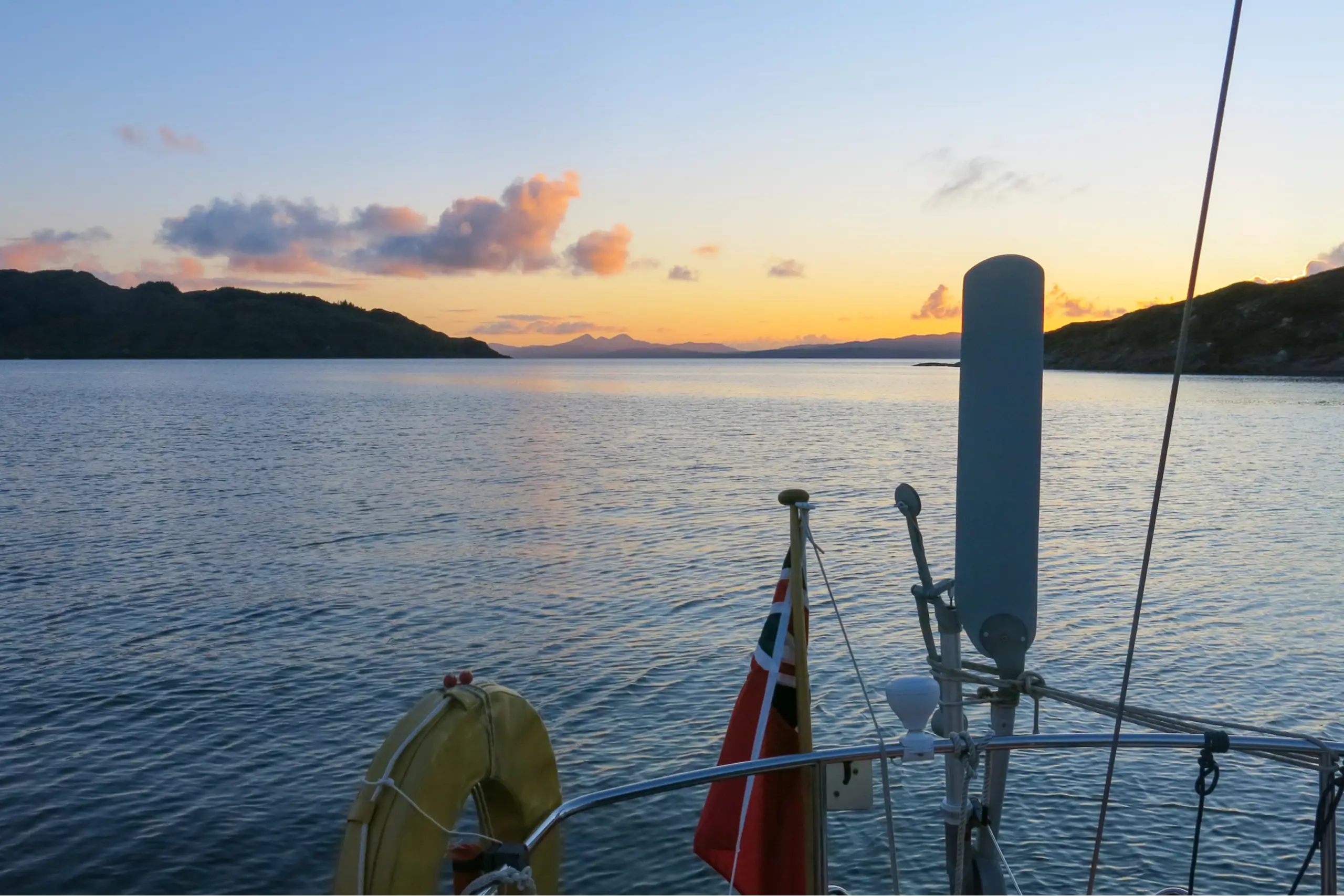 A calm evening at anchor