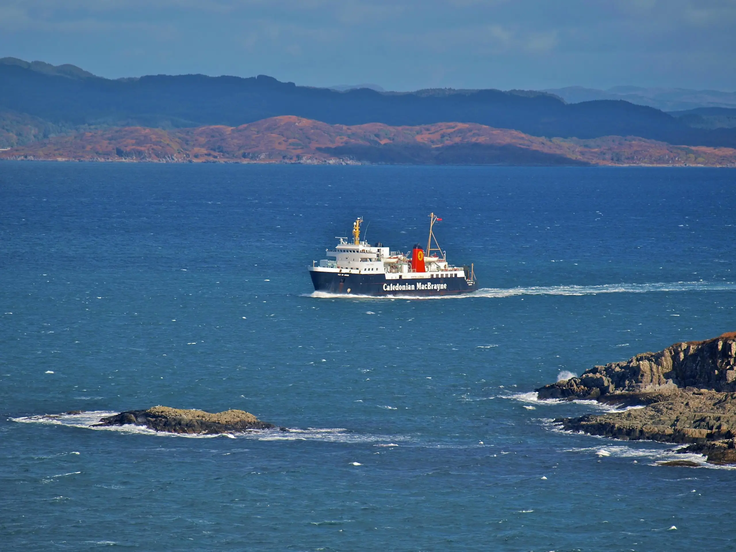 The Islay ferry passing north of Gigha
