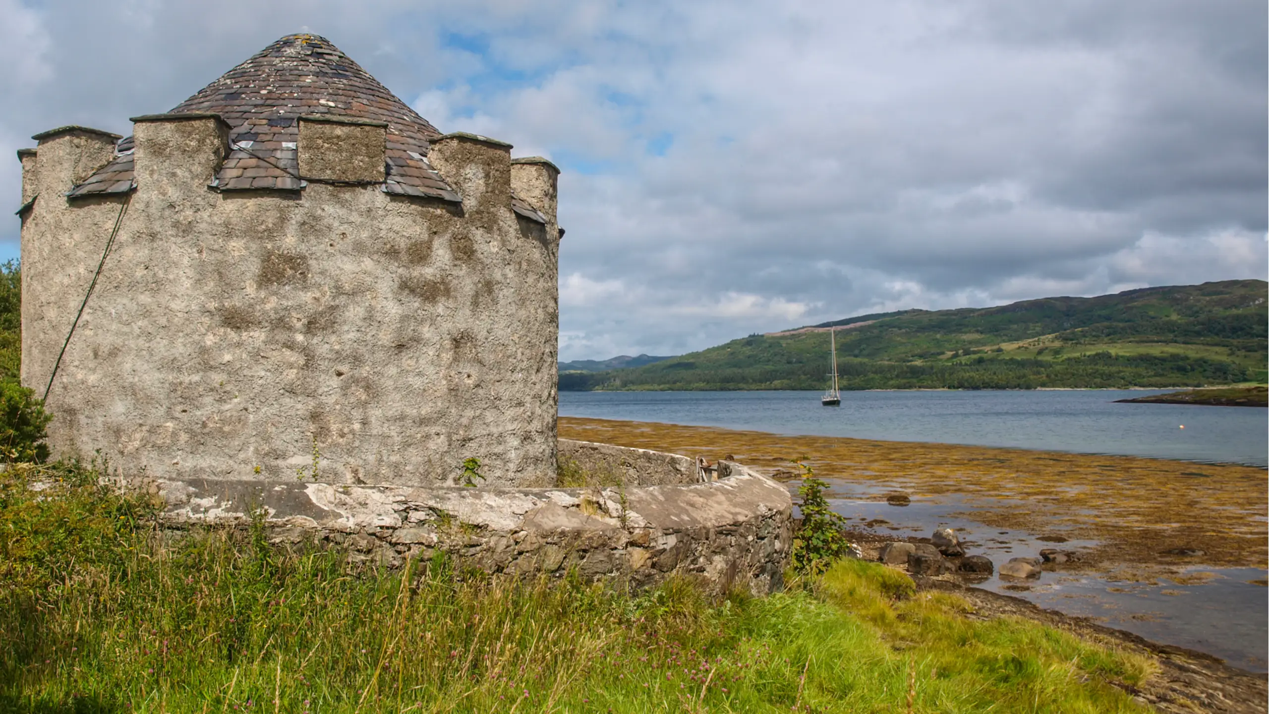 The strange building by the anchorage