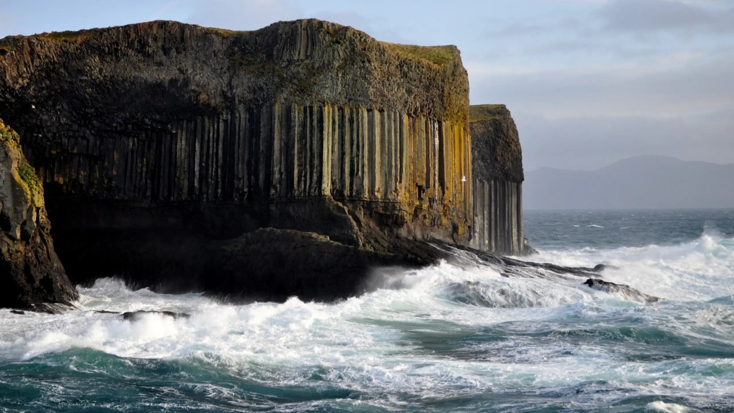 Fingal's cave, not exactly good sailing weather. By Iain Thornber
