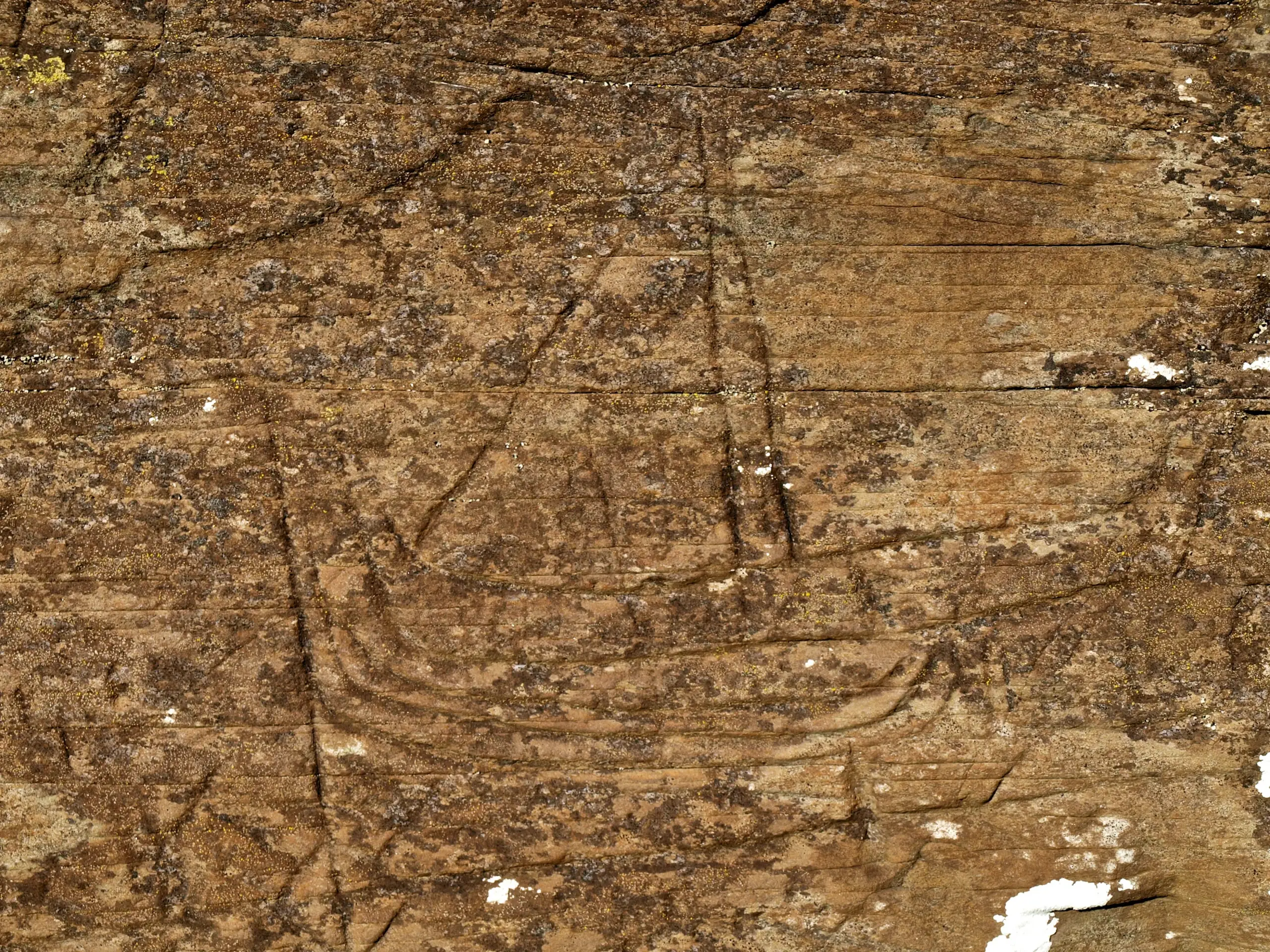 Ancient graffiti on Kilchattan Chapel