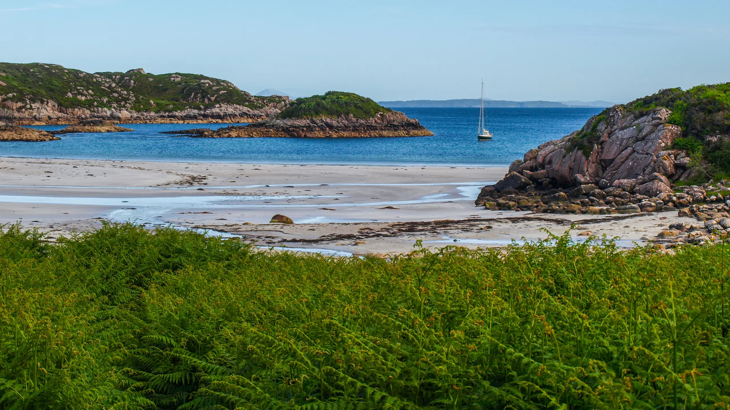 The beach, and at anchor