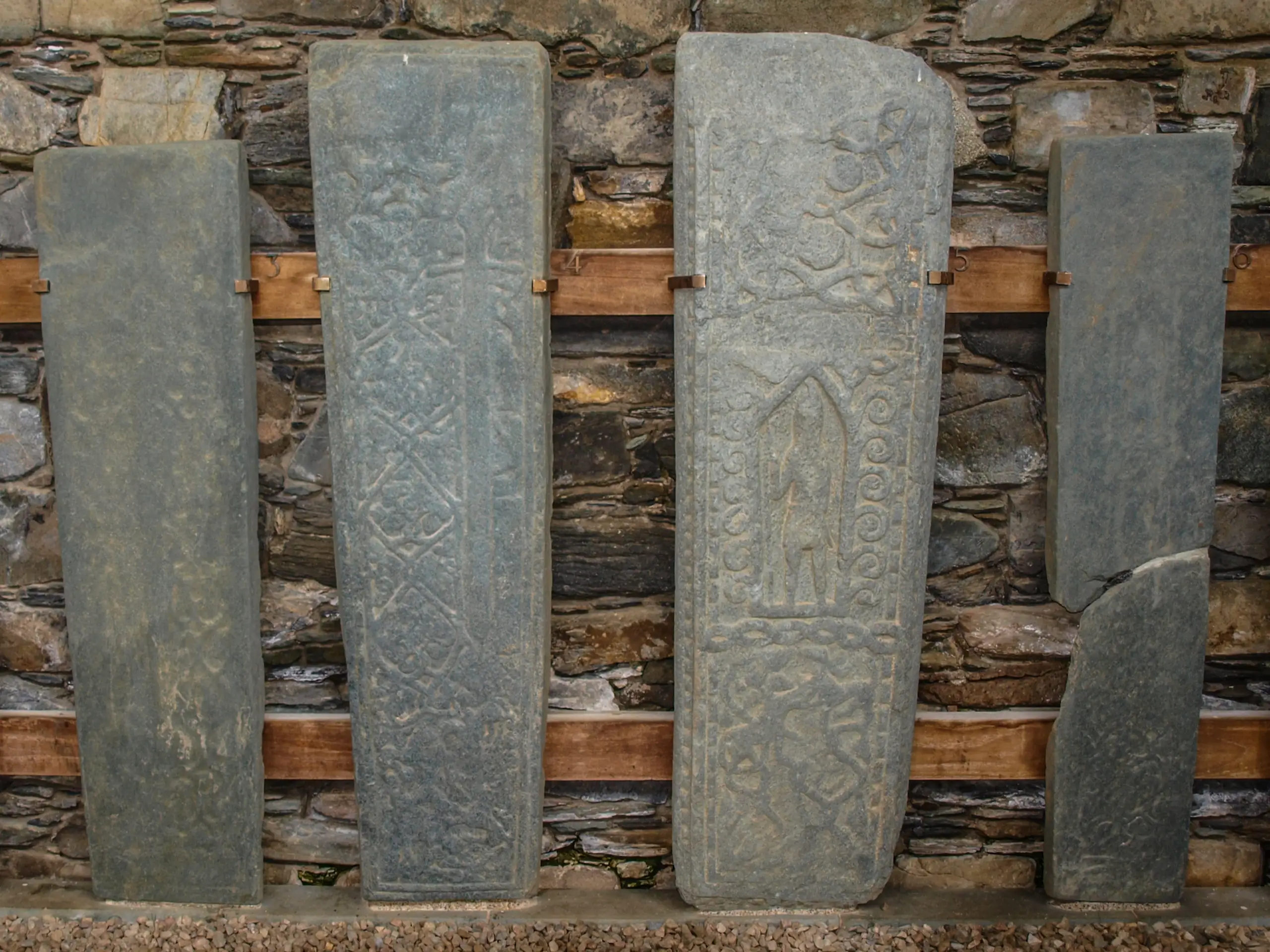 Graveslabs in the chapel