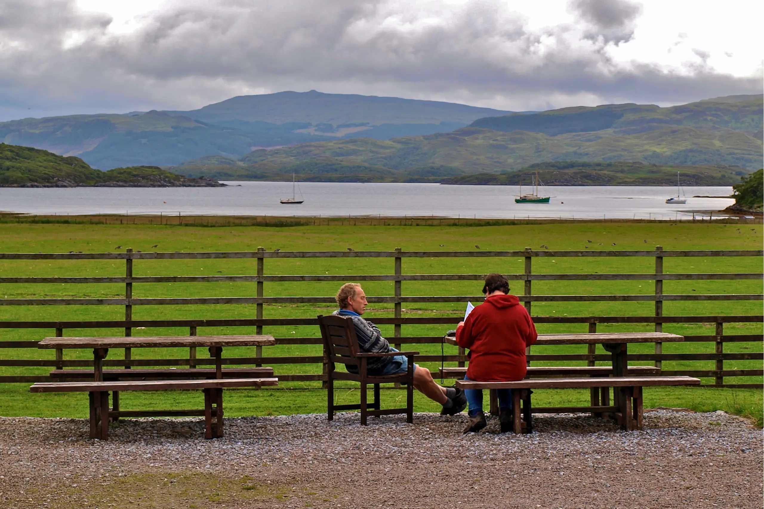 Taking a rest outside the Visitor Centre
