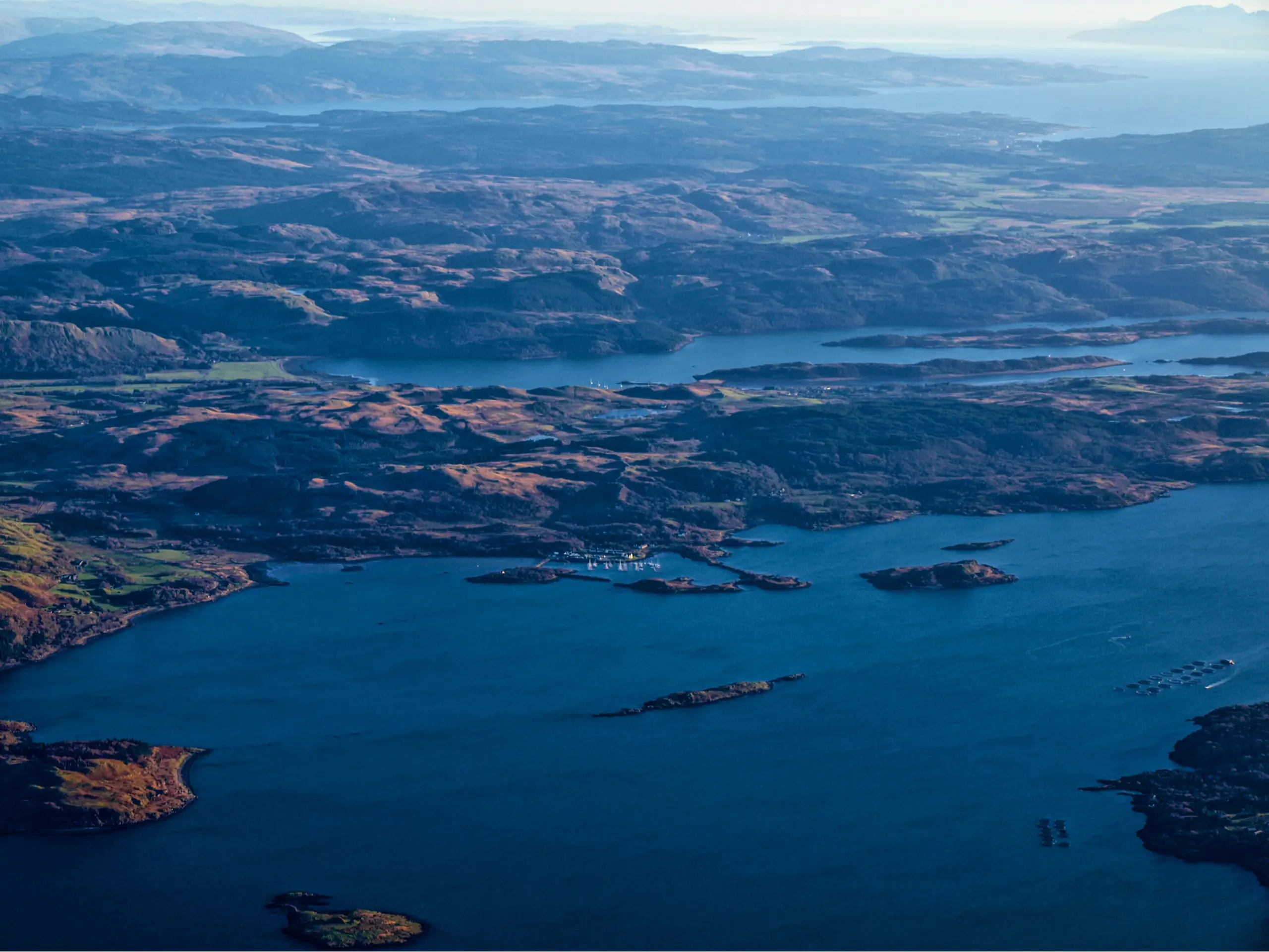 This aerial view shows just how tucked away and protected this place is