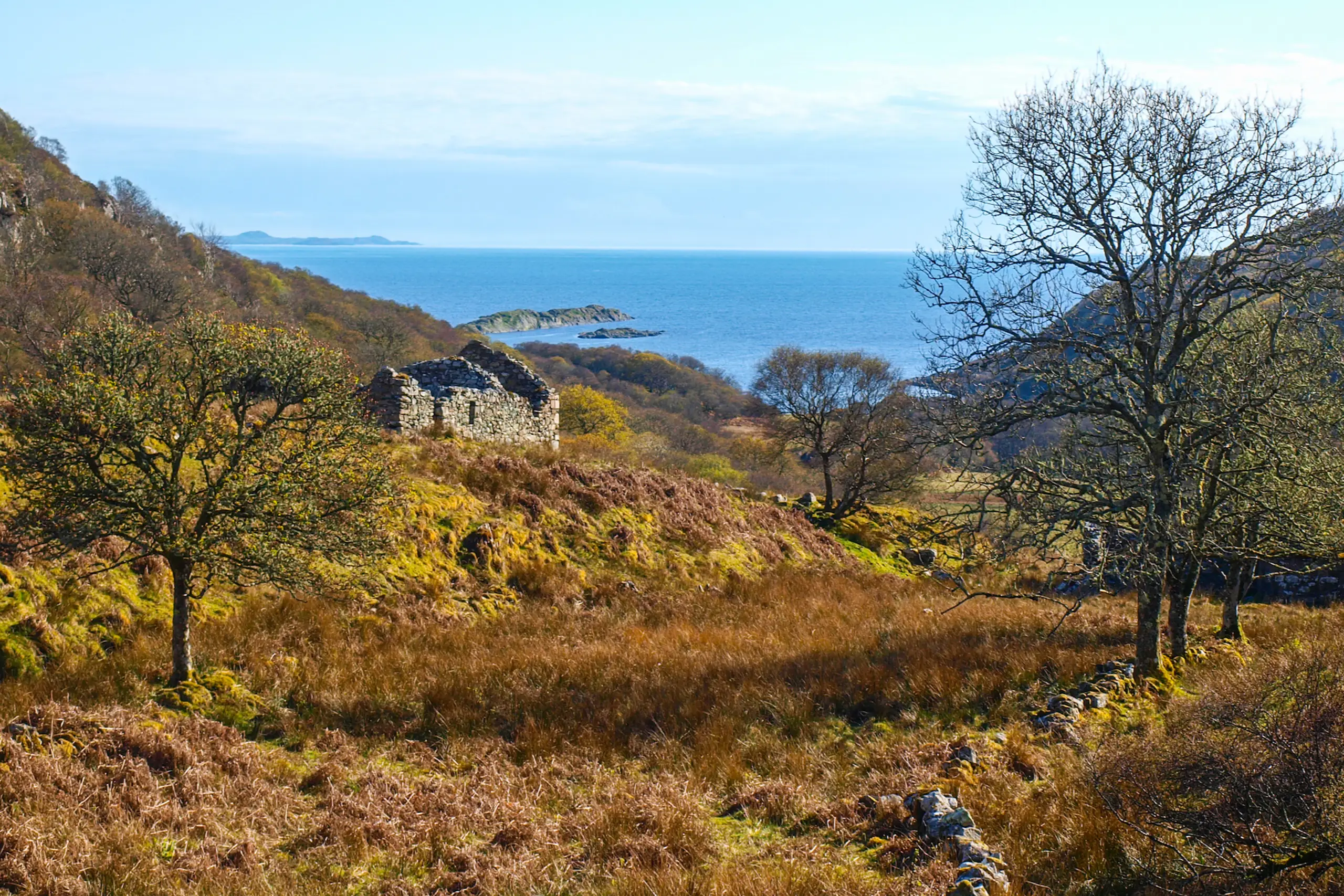 The remains of the village