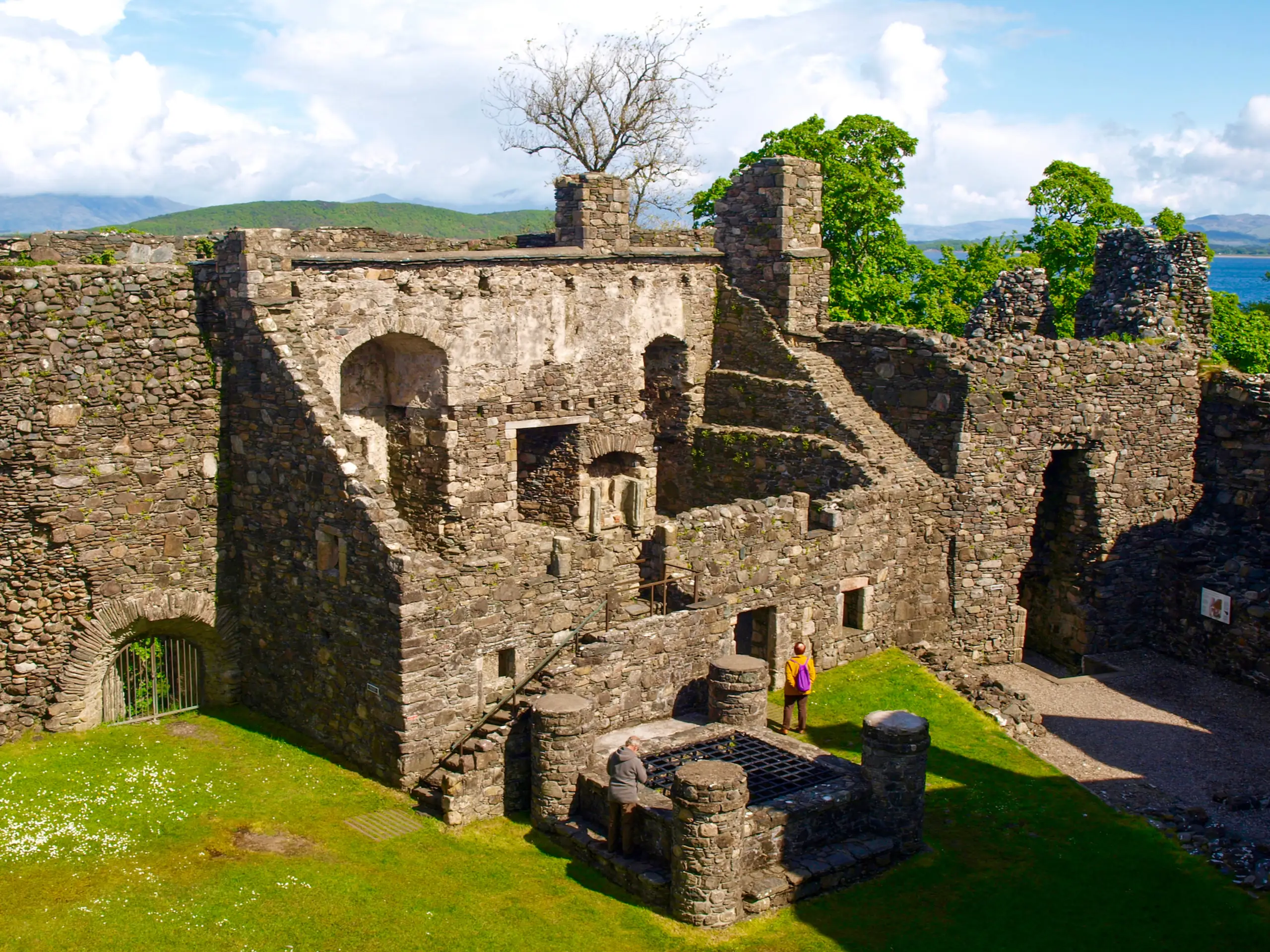 The castle courtyard
