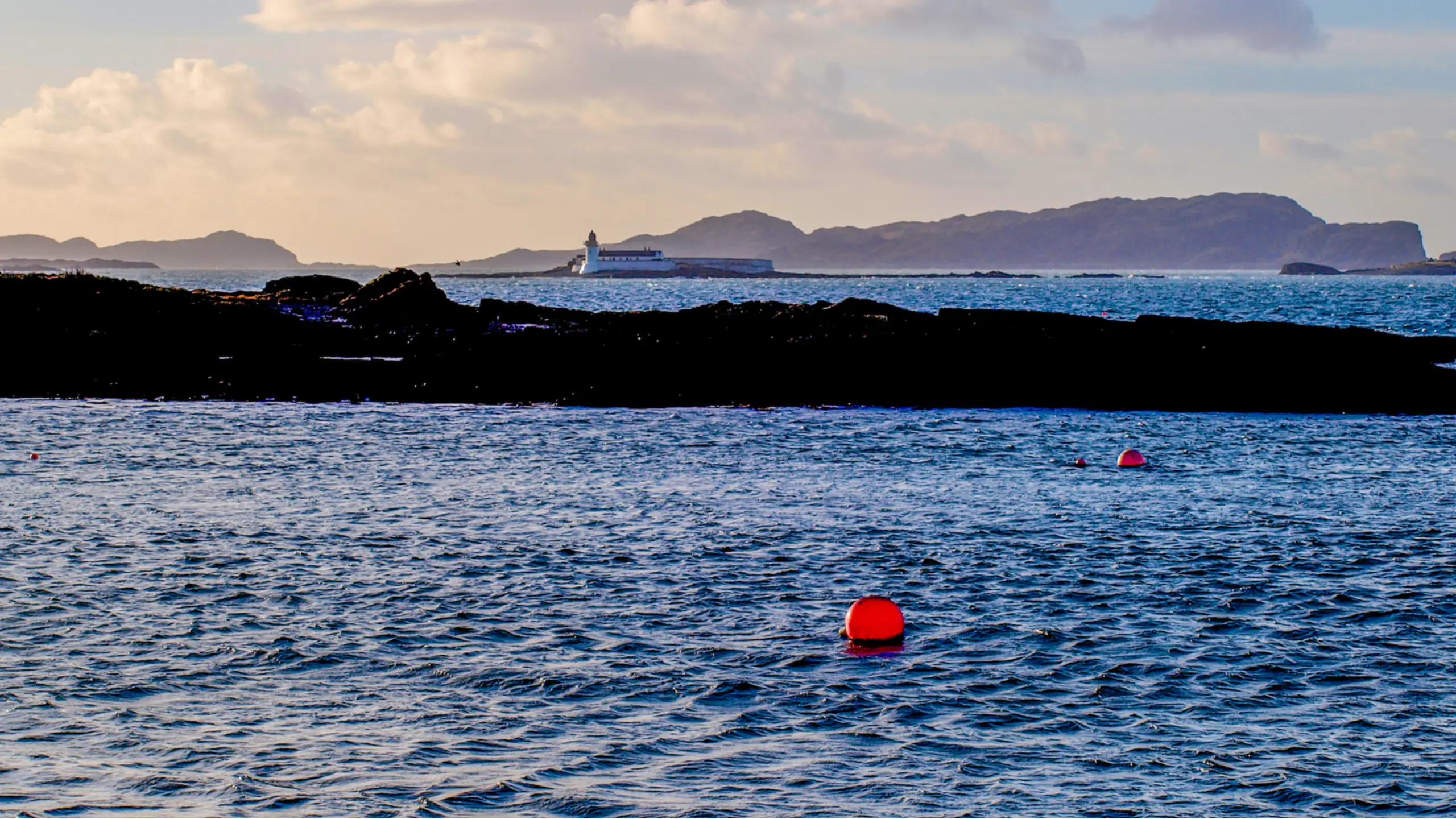 The Fladda light from the anchorage