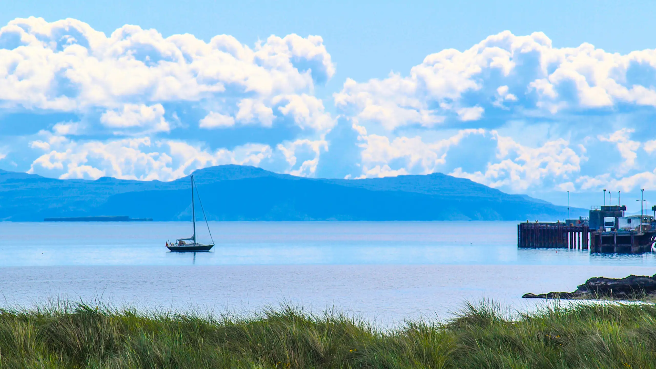 The Gott Bay anchorage and pier