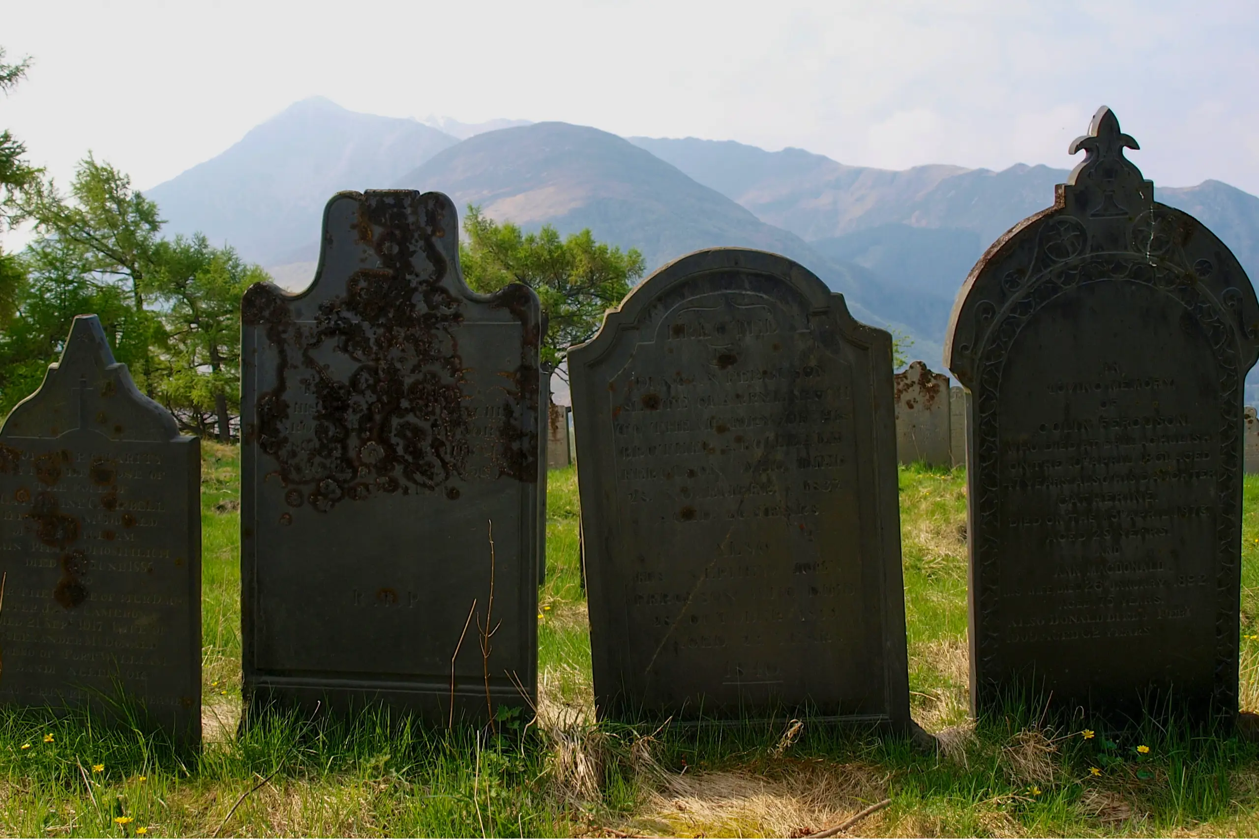 Some of the many gravestones